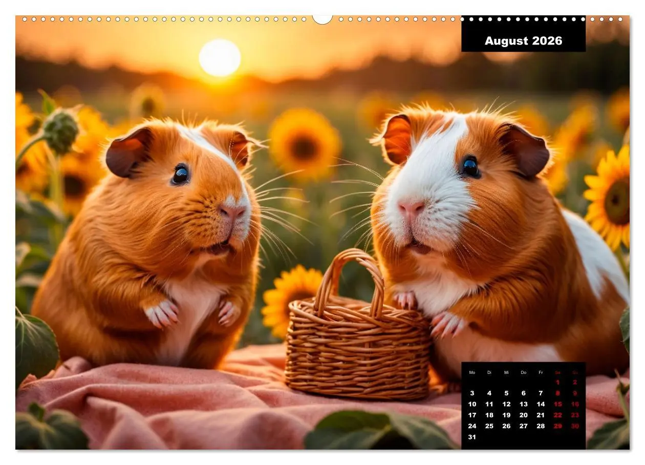Bild: 9783457476710 | Meerschweinchen mal anders! (Wandkalender 2026 DIN A2 quer),...