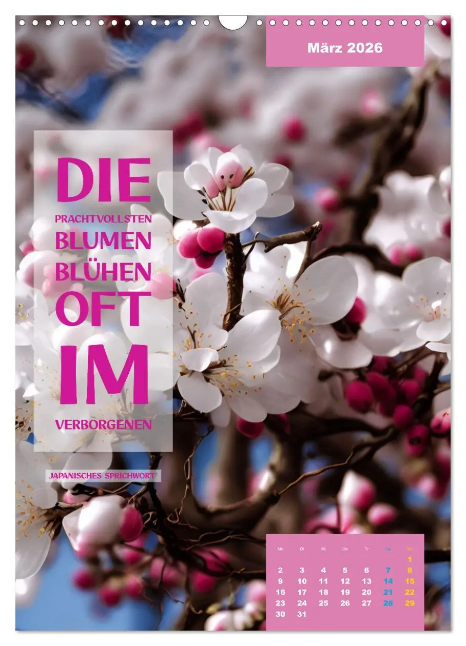 Bild: 9783516326710 | Verrückt nach BLUMEN Artwork - Farben - Zitate (Wandkalender 2026...
