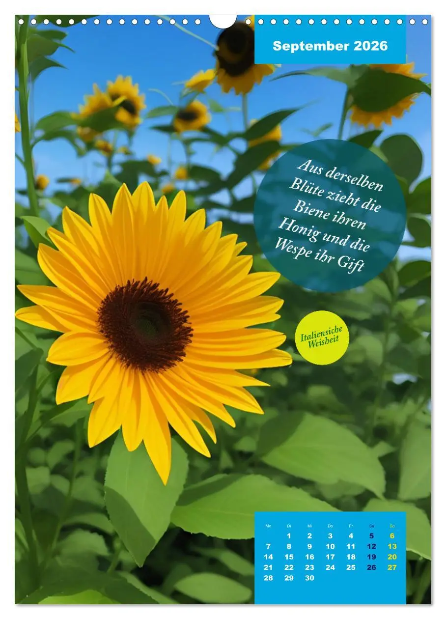Bild: 9783516326710 | Verrückt nach BLUMEN Artwork - Farben - Zitate (Wandkalender 2026...
