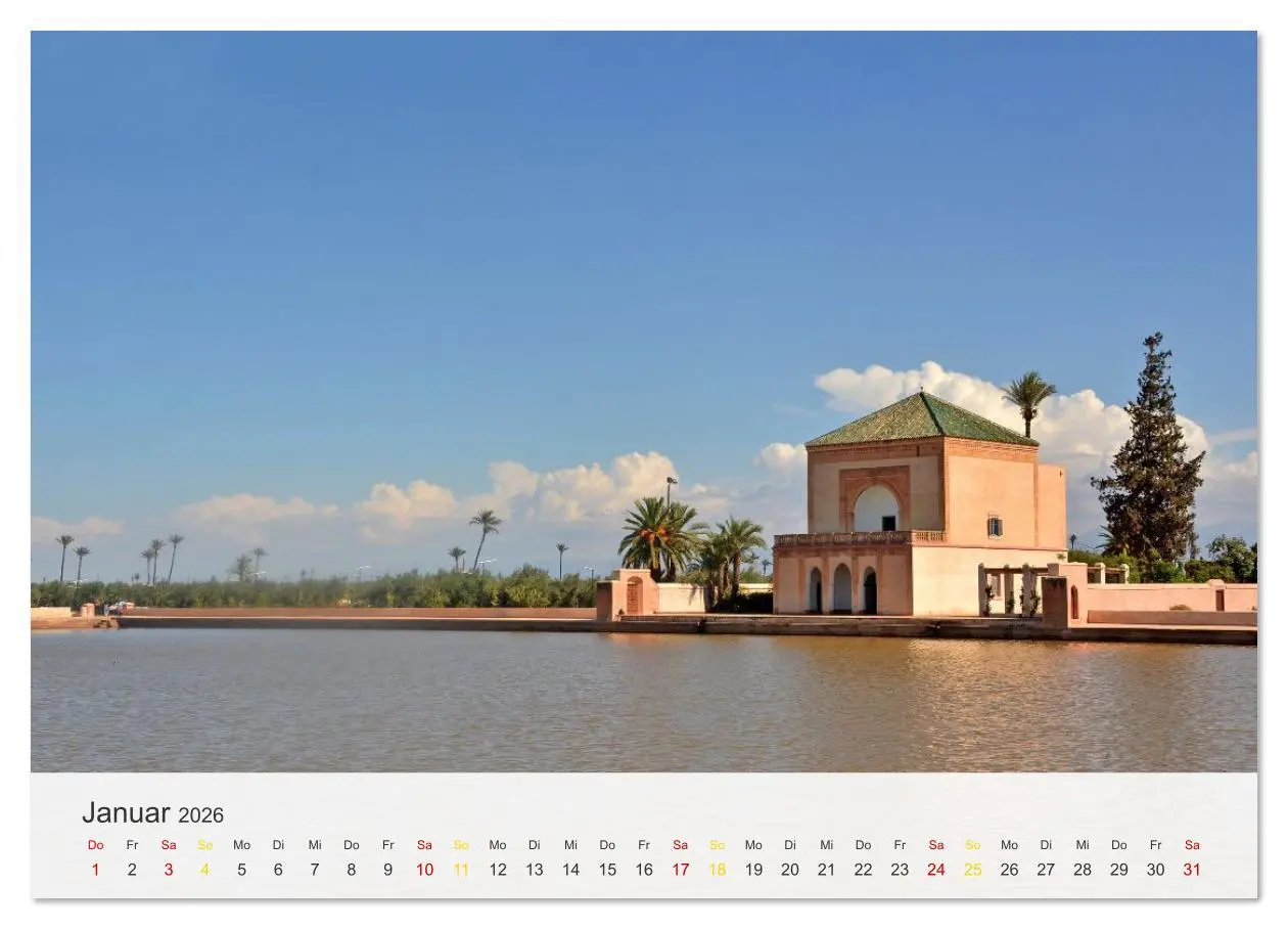 Bild: 9783516636710 | Marrakesch die rote Stadt (Wandkalender 2026 DIN A4 quer), CALVENDO...
