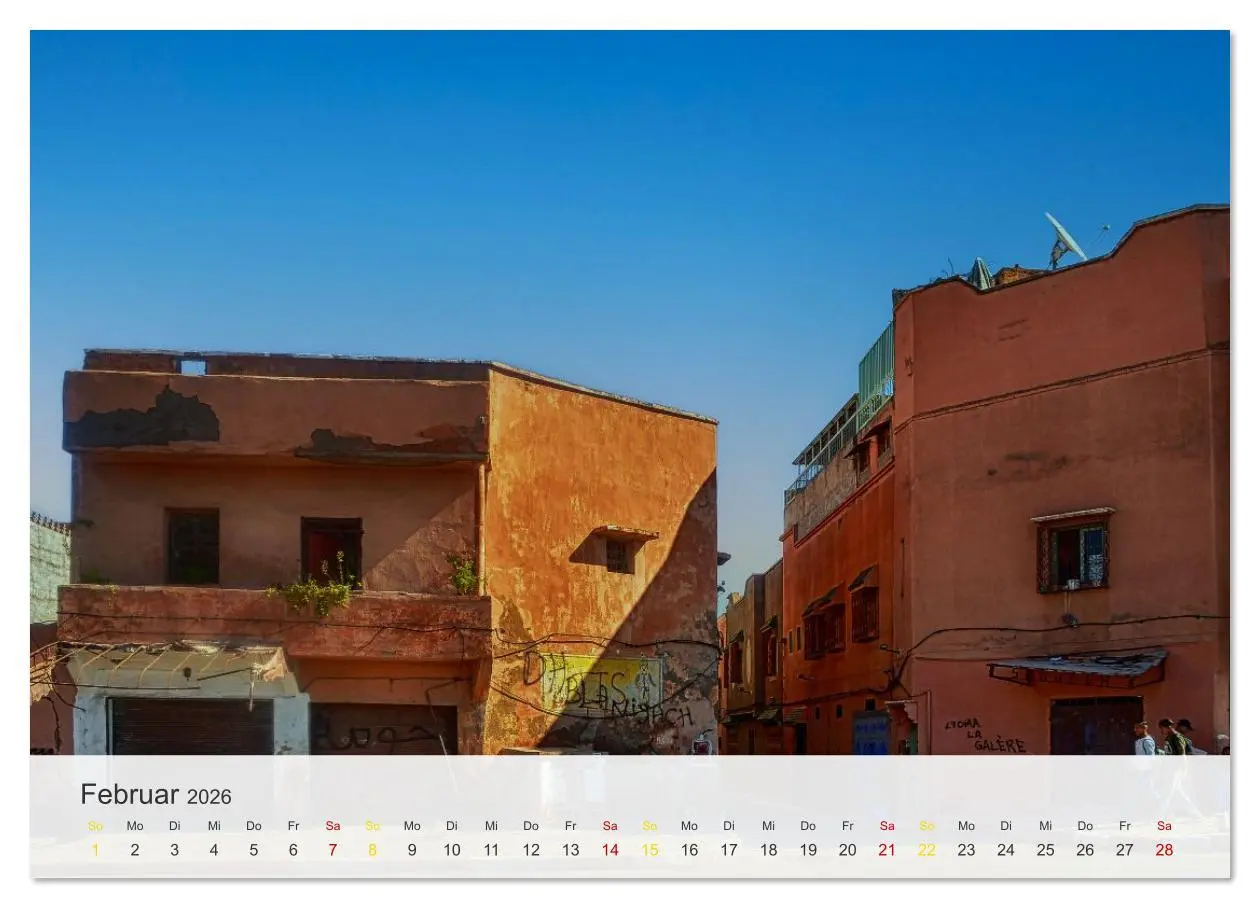 Bild: 9783516636710 | Marrakesch die rote Stadt (Wandkalender 2026 DIN A4 quer), CALVENDO...