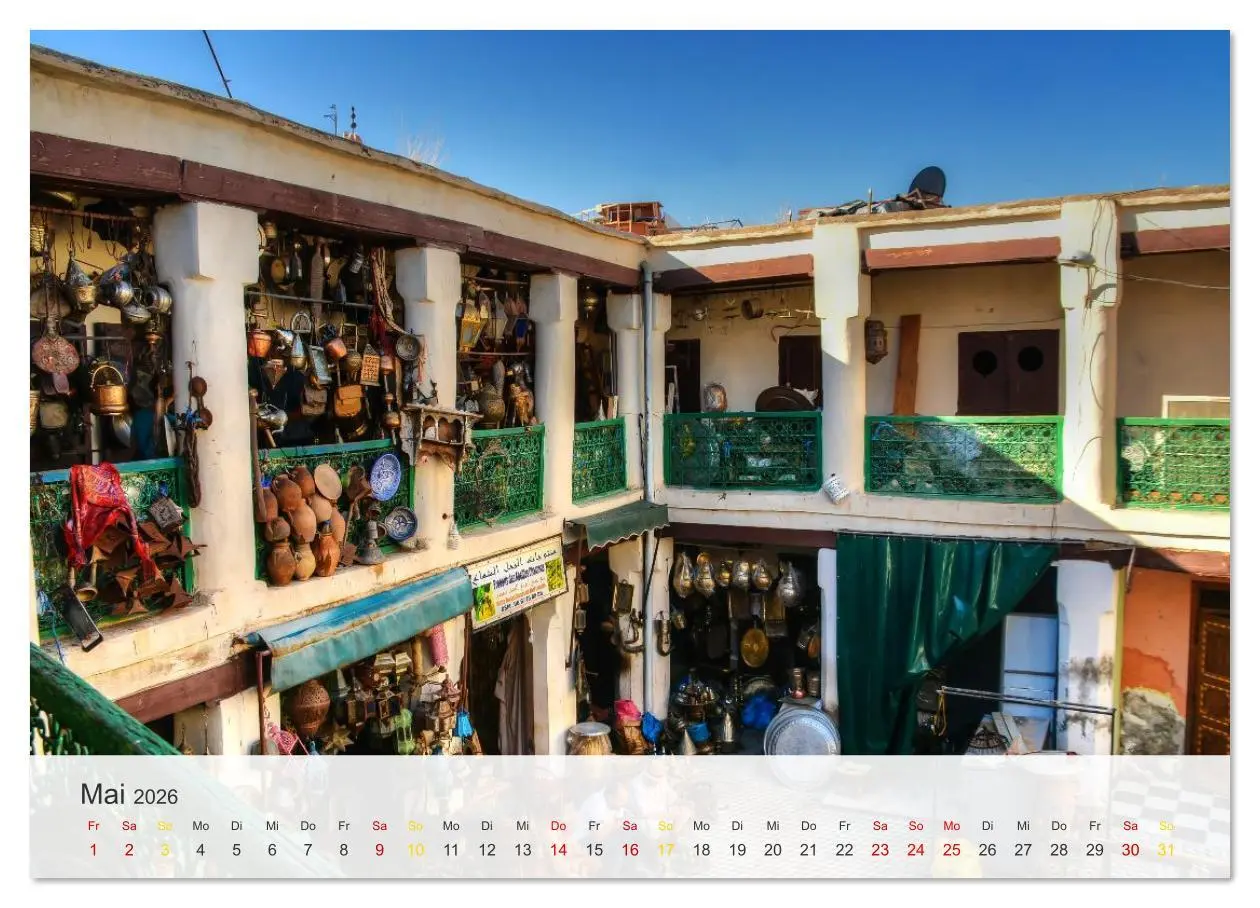 Bild: 9783516636710 | Marrakesch die rote Stadt (Wandkalender 2026 DIN A4 quer), CALVENDO...