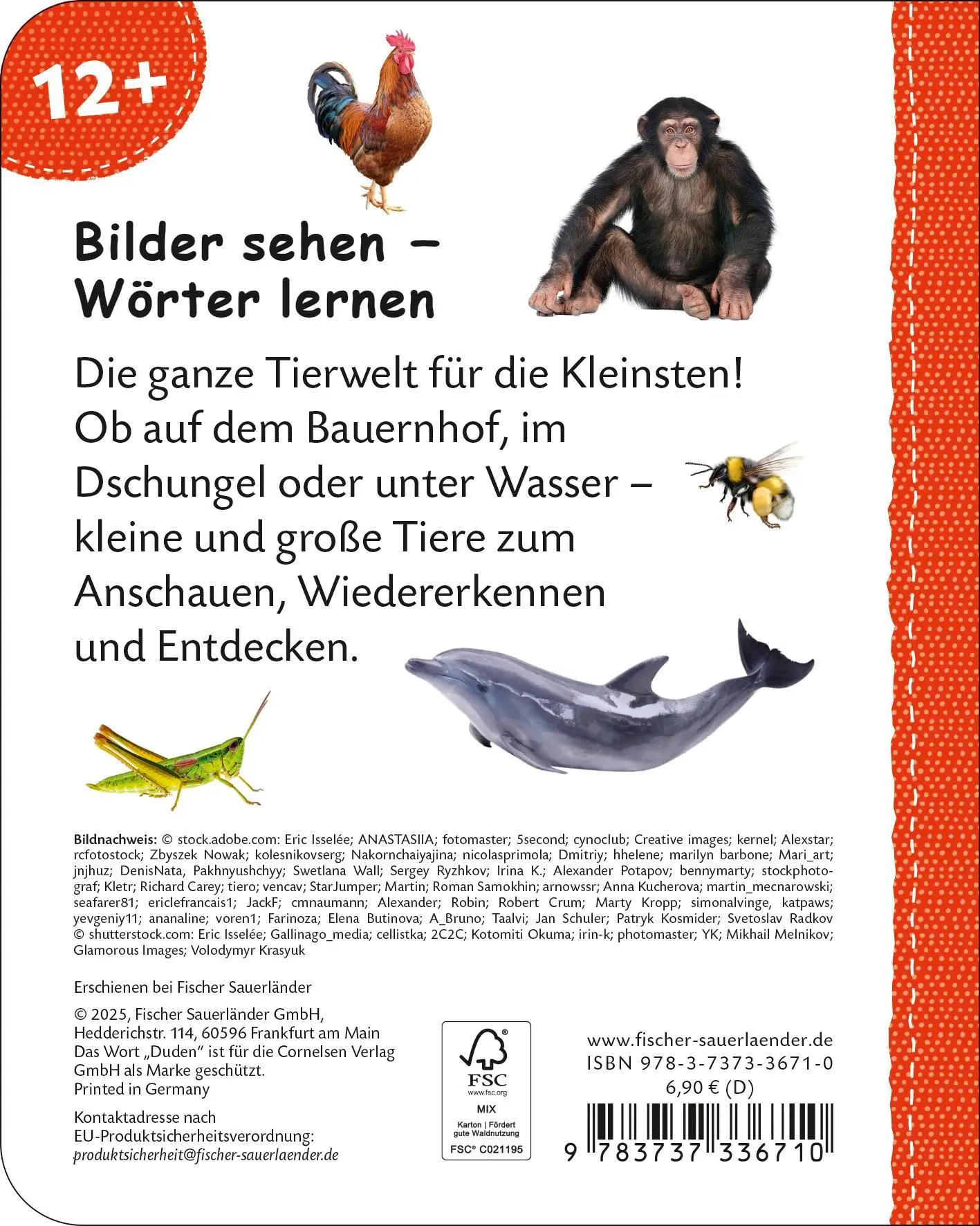 Rückseite: 9783737336710 | Duden 12+: Kennst du das? Die Tiere | Buch | 28 S. | Deutsch | 2025