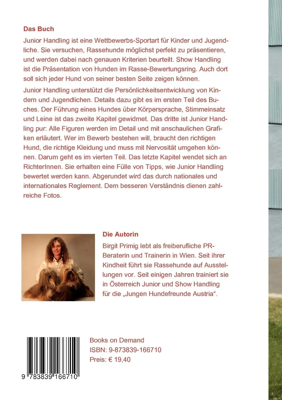 Rückseite: 9783839166710 | Rassehunde perfekt präsentieren | Birgit Primig | Taschenbuch | 120 S.