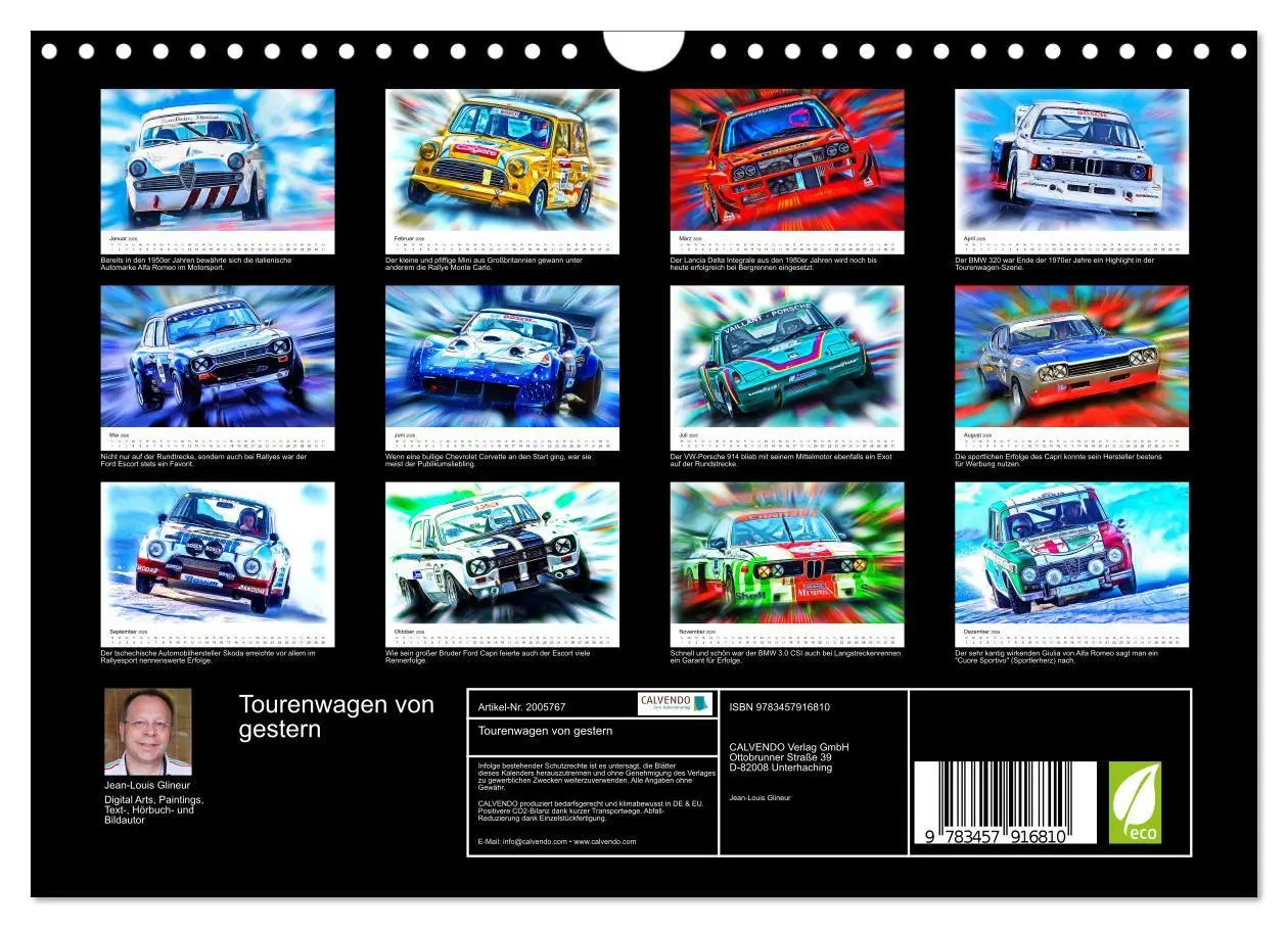 Bild: 9783457916810 | Tourenwagen von gestern (Wandkalender 2026 DIN A4 quer), CALVENDO...