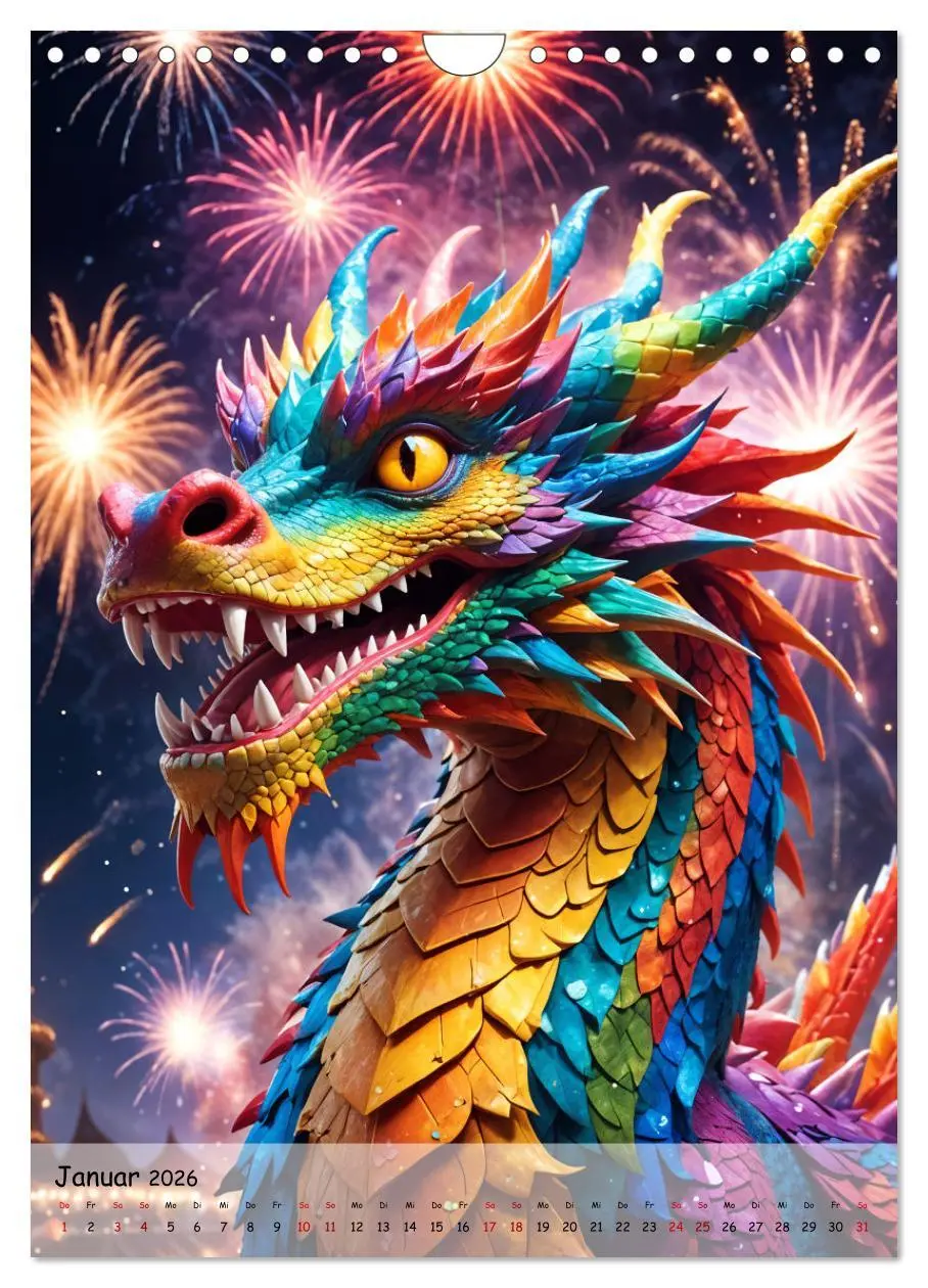 Bild: 9783516246810 | Drachenwelten - Ein Jahr voller Mystik und Magie (Wandkalender 2026...