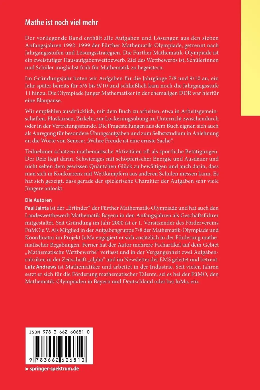 Rückseite: 9783662606810 | Mathe ist noch viel mehr | Lutz Andrews (u. a.) | Taschenbuch | xx