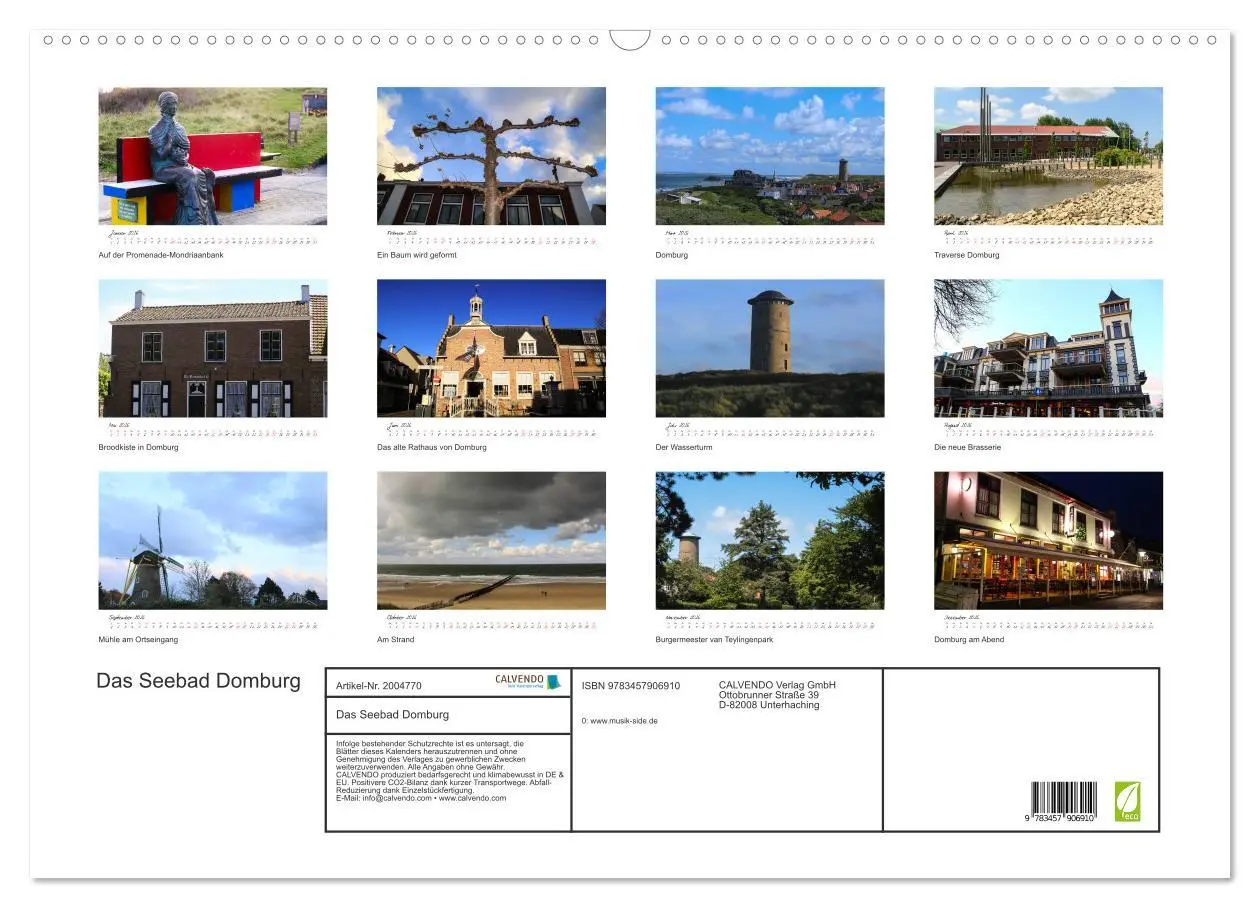 Bild: 9783457906910 | Das Seebad Domburg (Wandkalender 2026 DIN A2 quer), CALVENDO...