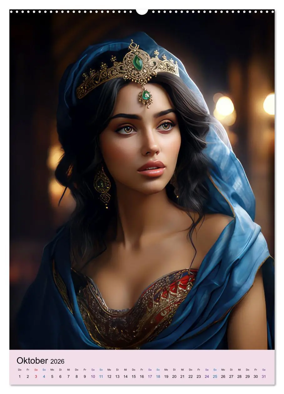 Bild: 9783516306910 | Arabische Prinzessinnen Fantasiebilder (Wandkalender 2026 DIN A2...