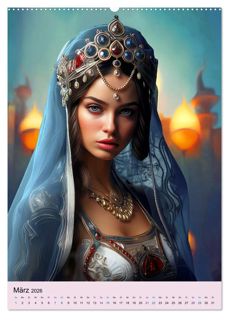 Bild: 9783516306910 | Arabische Prinzessinnen Fantasiebilder (Wandkalender 2026 DIN A2...