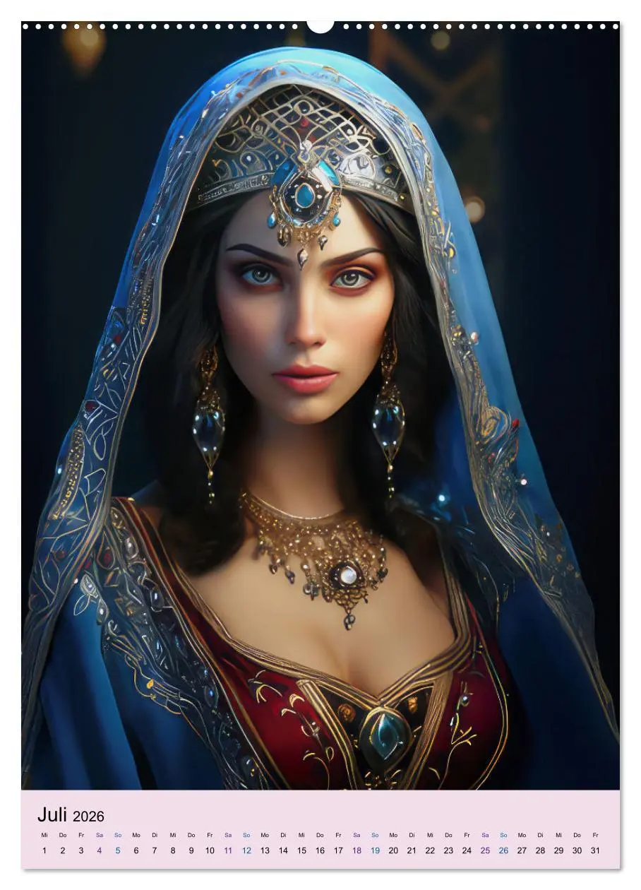 Bild: 9783516306910 | Arabische Prinzessinnen Fantasiebilder (Wandkalender 2026 DIN A2...