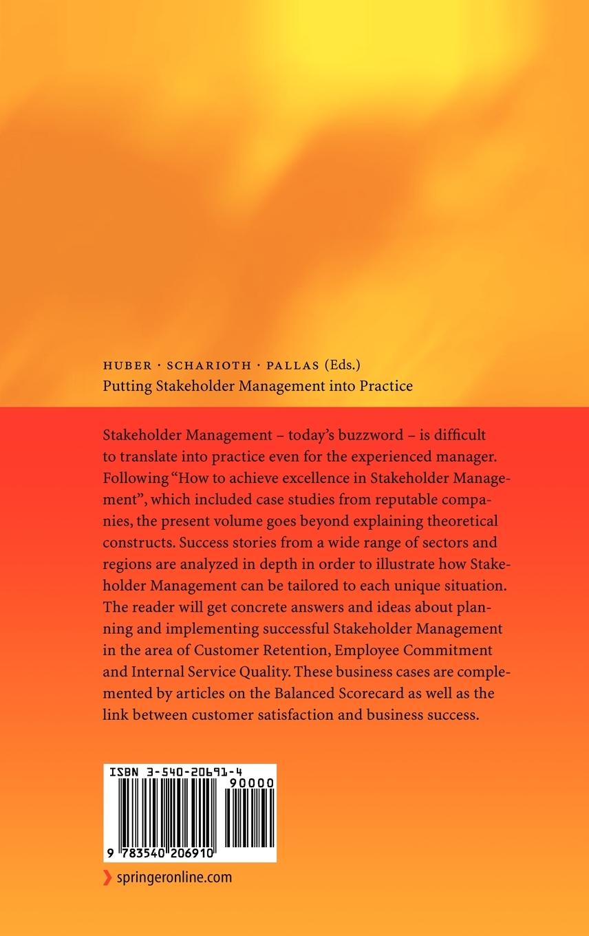 Rückseite: 9783540206910 | Putting Stakeholder Management into Practice | Margit Huber (u. a.)