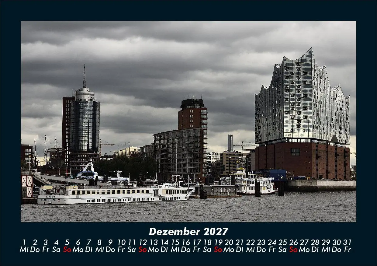 Bild: 9783695436910 | Hamburg 2027 Fotokalender DIN A5 | Tobias Schmitt (u. a.) | Kalender