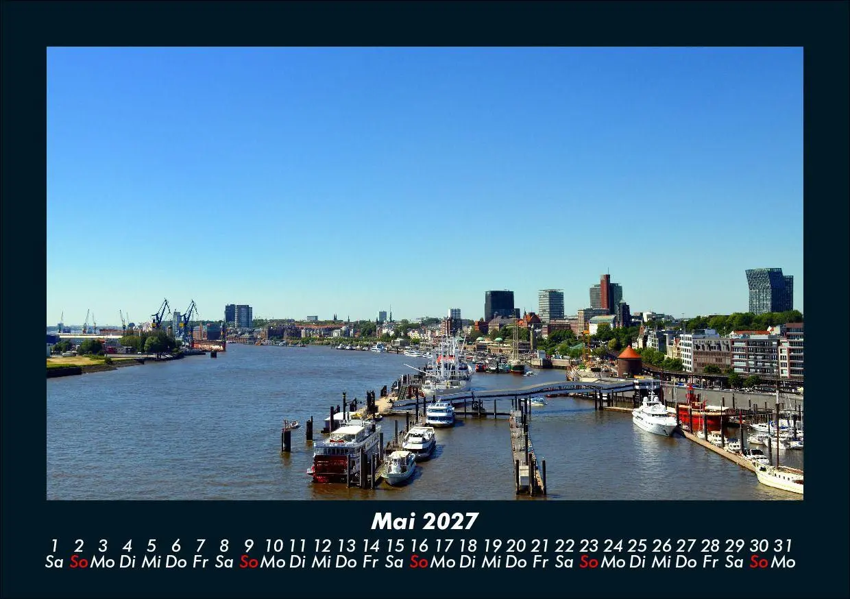 Bild: 9783695436910 | Hamburg 2027 Fotokalender DIN A5 | Tobias Schmitt (u. a.) | Kalender