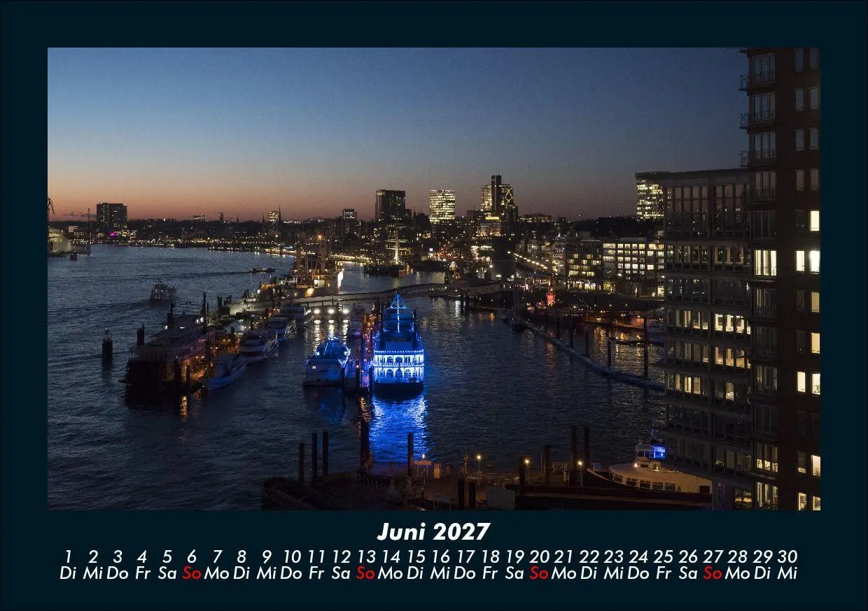 Bild: 9783695436910 | Hamburg 2027 Fotokalender DIN A5 | Tobias Schmitt (u. a.) | Kalender