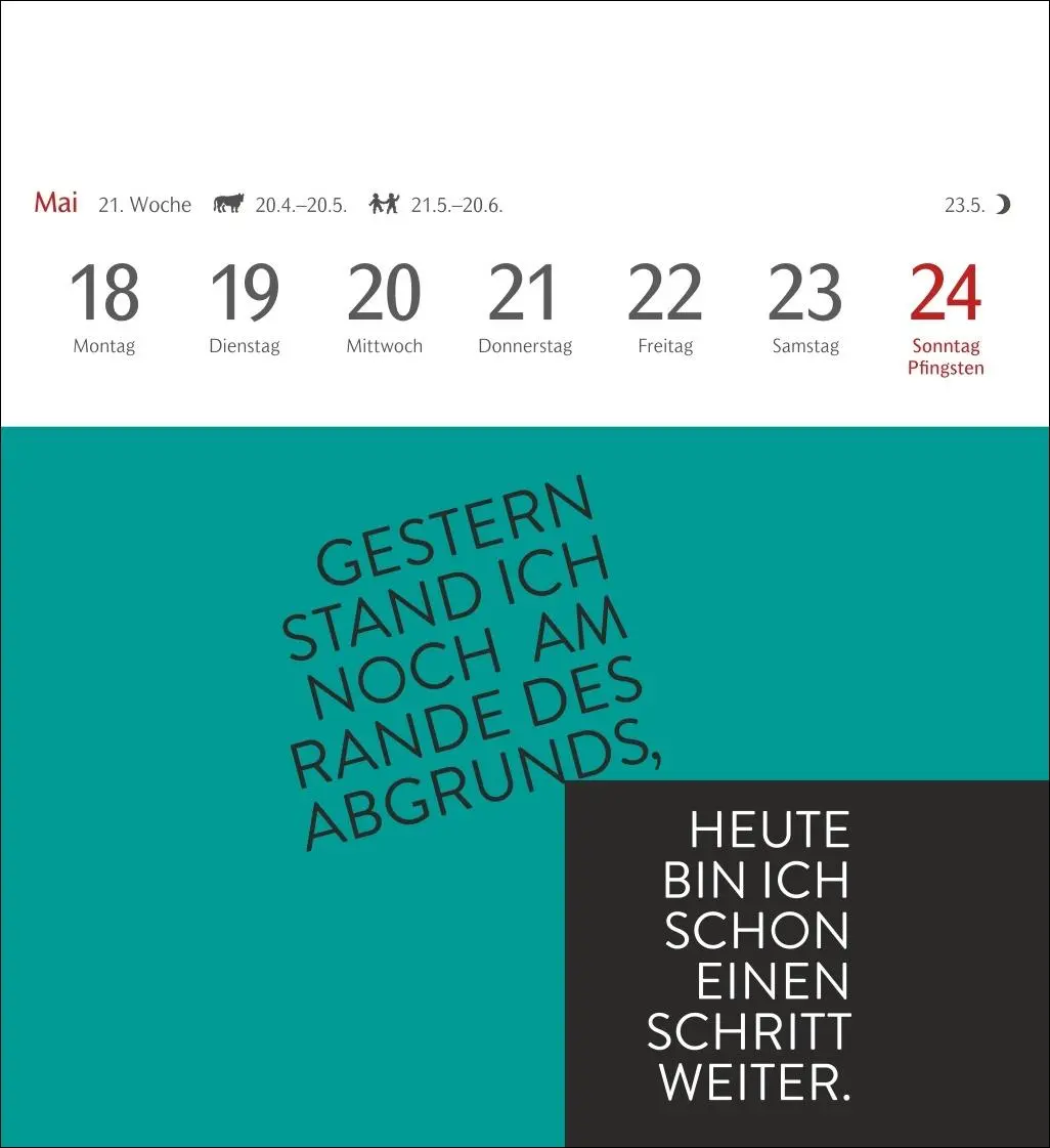 Bild: 9783840036910 | Typo-Sprüche-Kalender Postkartenkalender 2026 - Mit 53 Postkarten