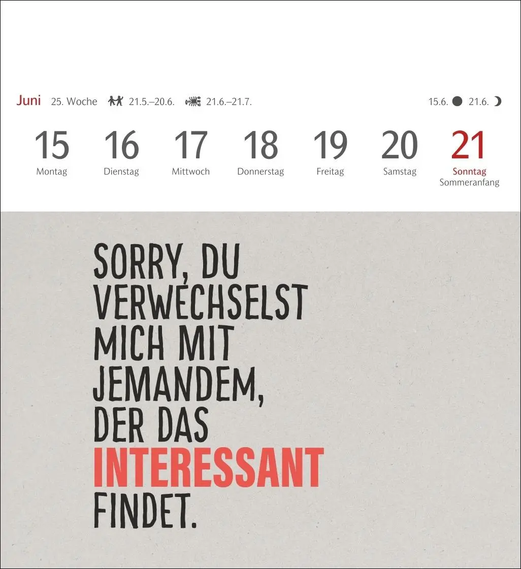 Bild: 9783840036910 | Typo-Sprüche-Kalender Postkartenkalender 2026 - Mit 53 Postkarten