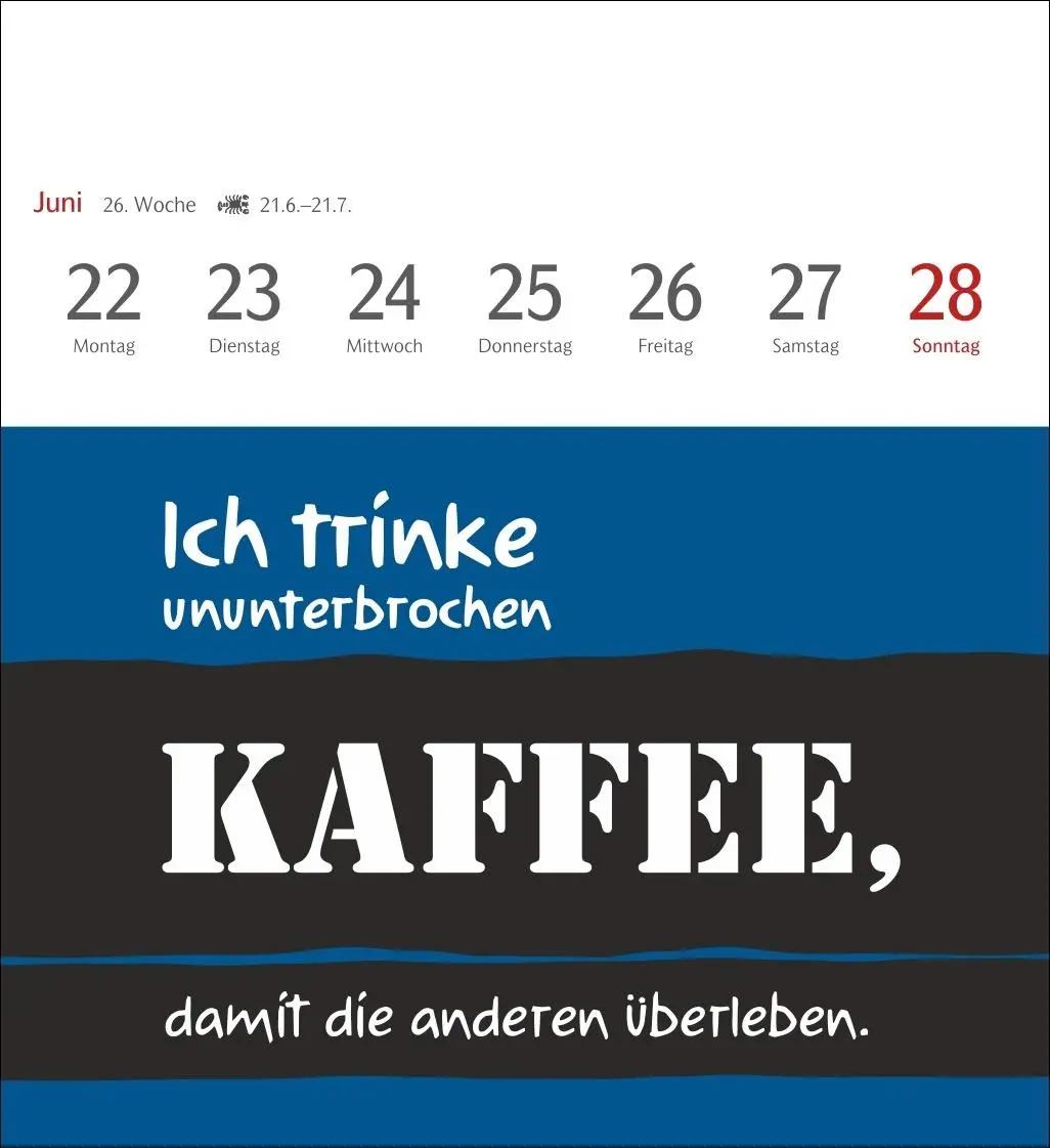 Bild: 9783840036910 | Typo-Sprüche-Kalender Postkartenkalender 2026 - Mit 53 Postkarten