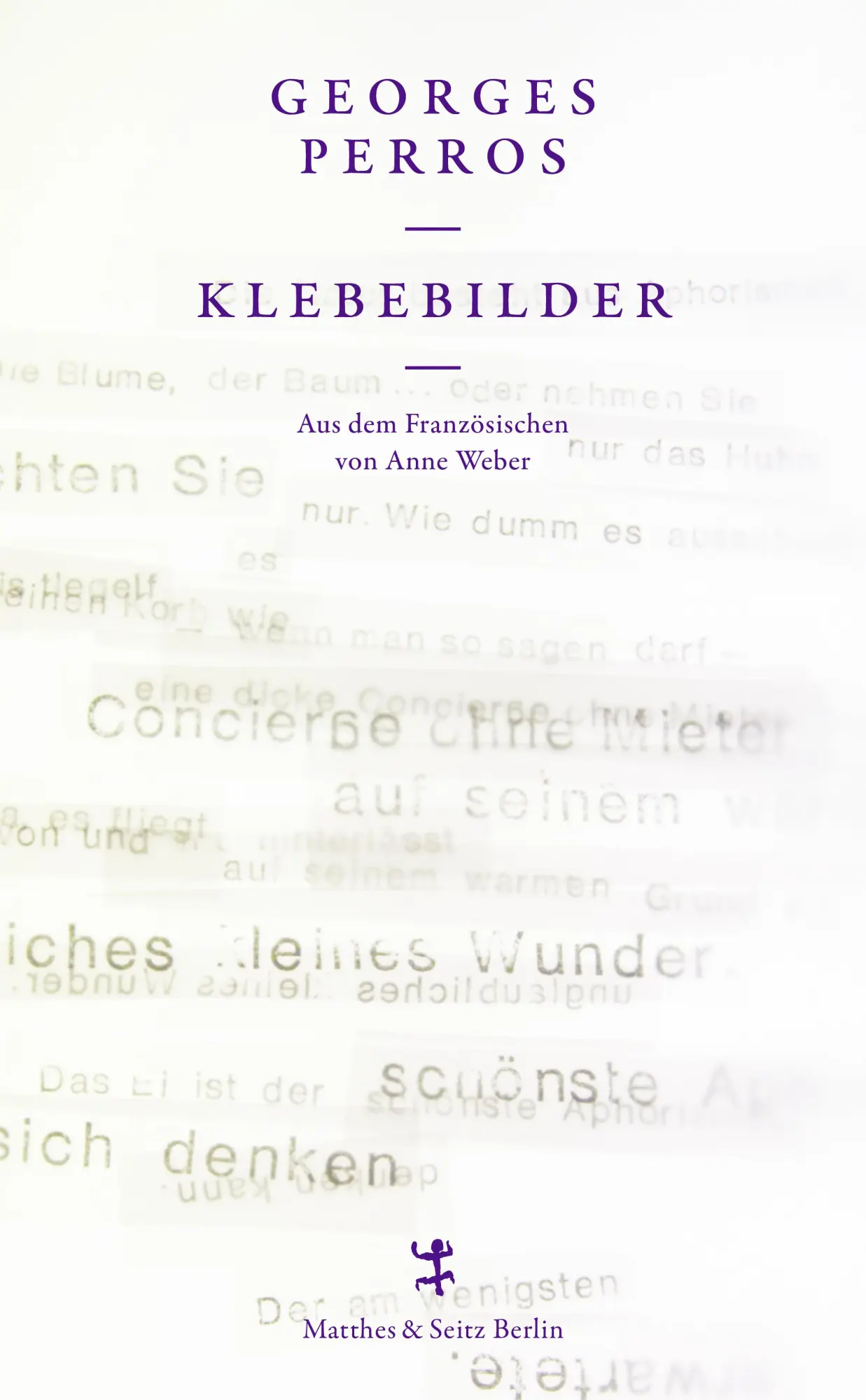 Cover: 9783957576910 | Klebebilder | Georges Perros | Buch | 860 S. | Deutsch | 2020