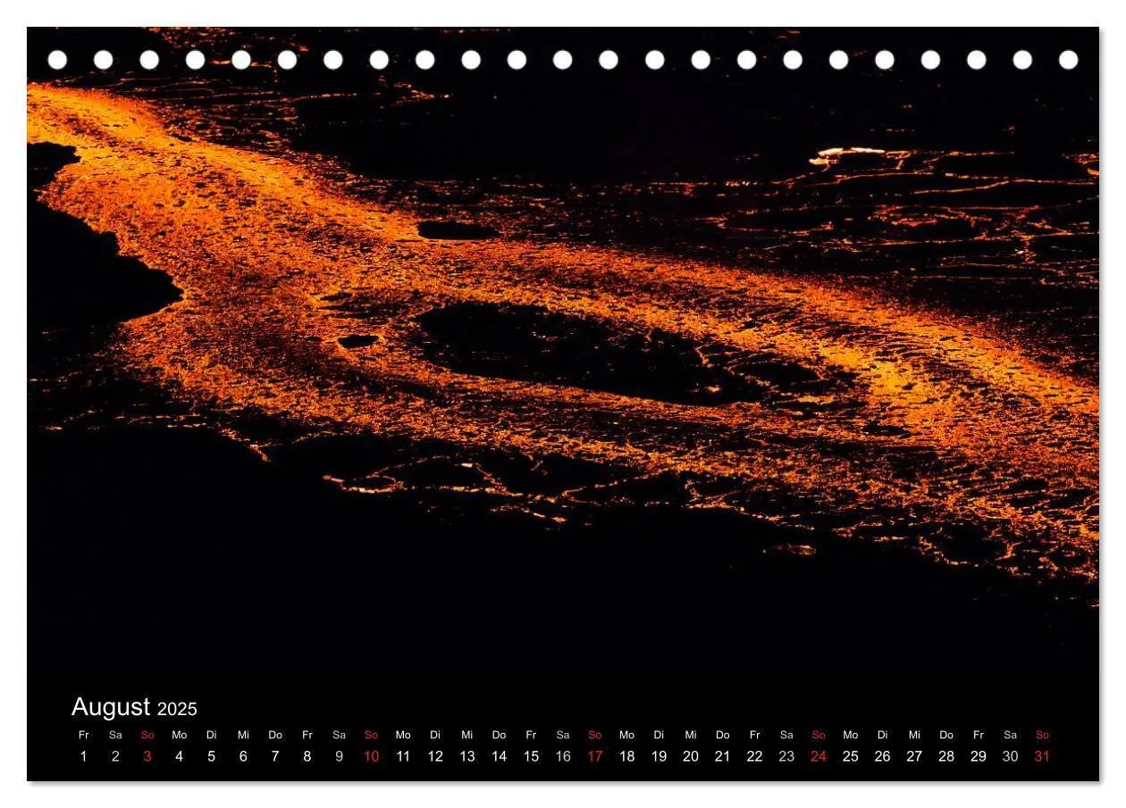 Bild: 9783435637010 | Vulkanausbruch - Island (Tischkalender 2025 DIN A5 quer), CALVENDO...
