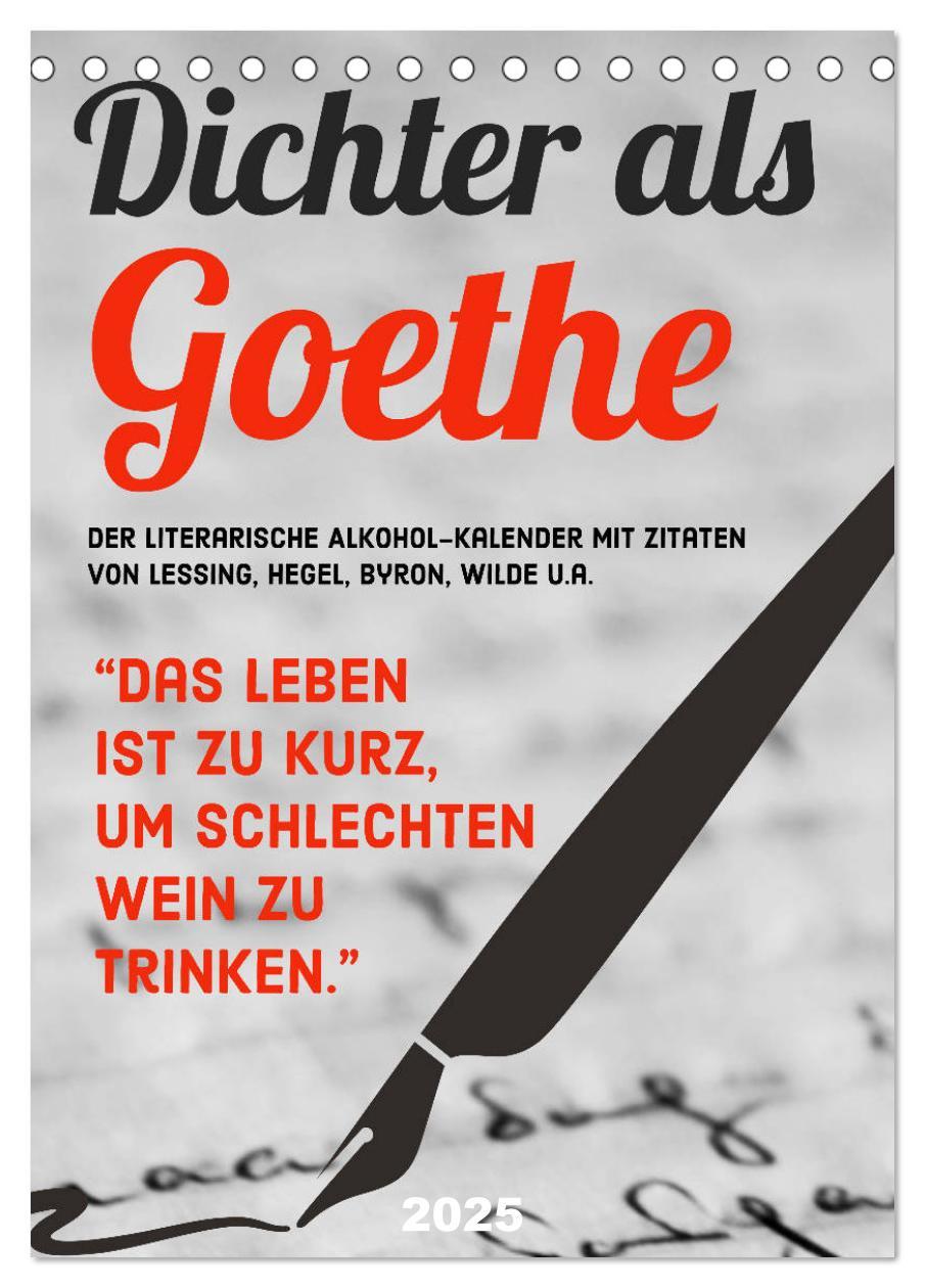 Cover: 9783435947010 | Dichter als Goethe - Der literarische Alkohol-Kalender...