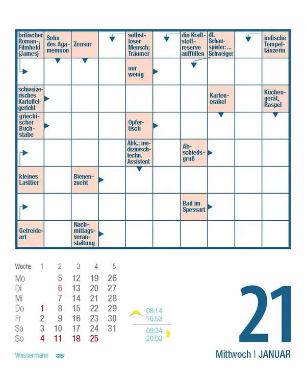 Bild: 9783731887010 | Kreuzworträtsel 2026 | Verlag Korsch | Kalender | 328 S. | Deutsch