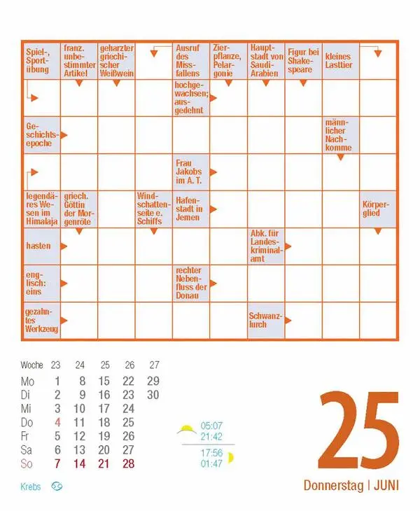 Bild: 9783731887010 | Kreuzworträtsel 2026 | Verlag Korsch | Kalender | 328 S. | Deutsch