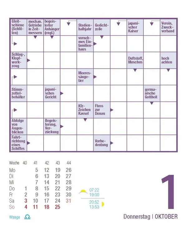 Bild: 9783731887010 | Kreuzworträtsel 2026 | Verlag Korsch | Kalender | 328 S. | Deutsch