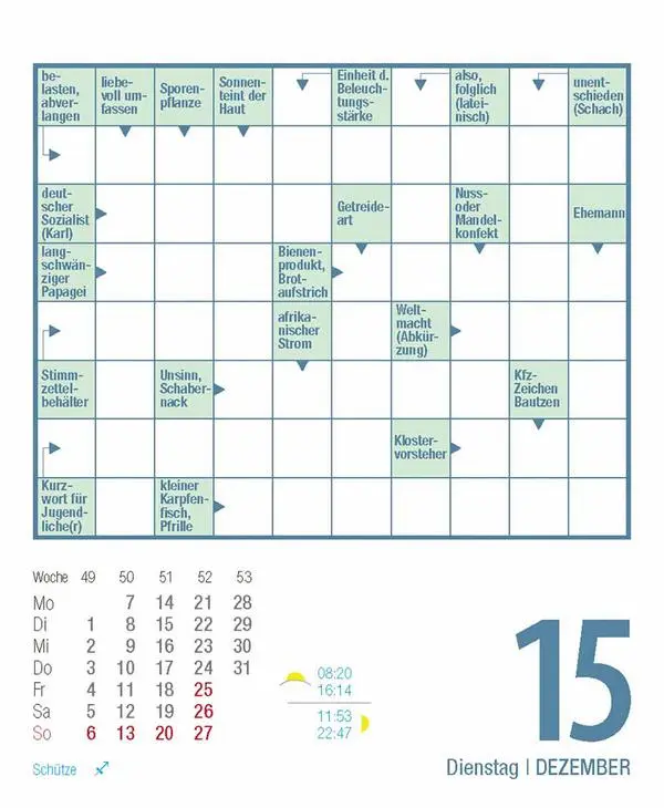 Bild: 9783731887010 | Kreuzworträtsel 2026 | Verlag Korsch | Kalender | 328 S. | Deutsch