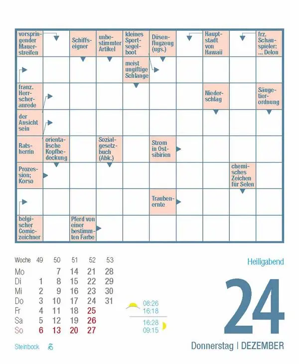 Bild: 9783731887010 | Kreuzworträtsel 2026 | Verlag Korsch | Kalender | 328 S. | Deutsch