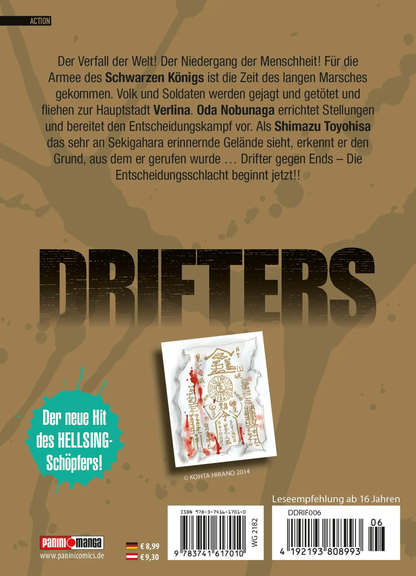 Rückseite: 9783741617010 | Drifters | Bd. 6 | Kohta Hirano | Taschenbuch | 238 S. | Deutsch