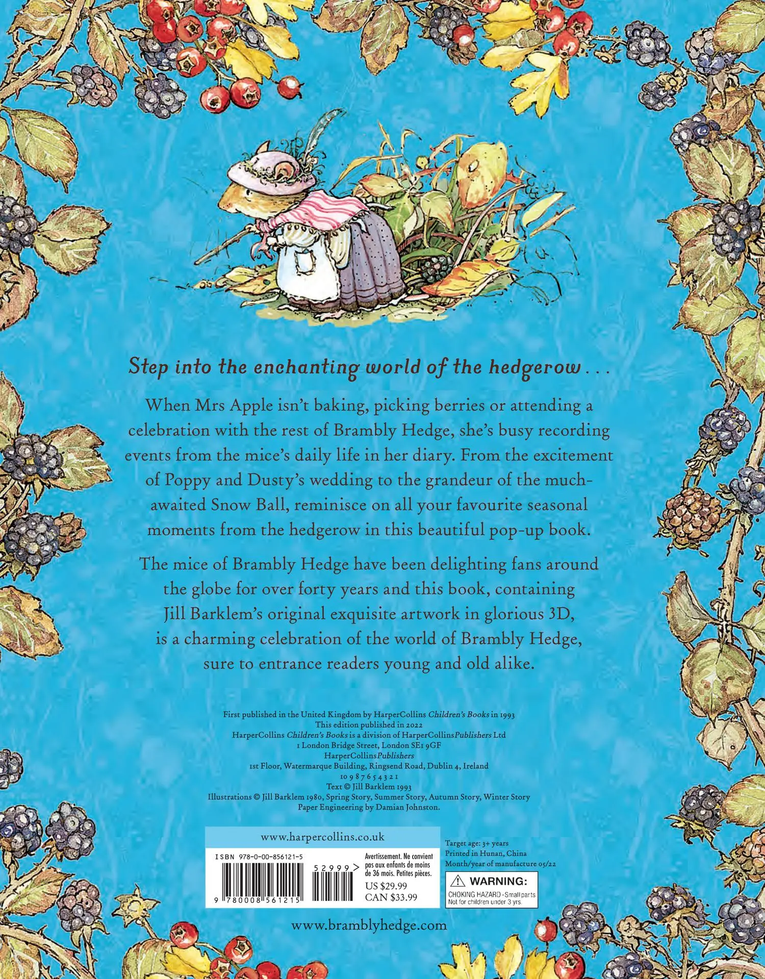 Rückseite: 9780008547110 | The Brambly Hedge Pop-Up Book | Jill Barklem | Buch | Gebunden | 2022