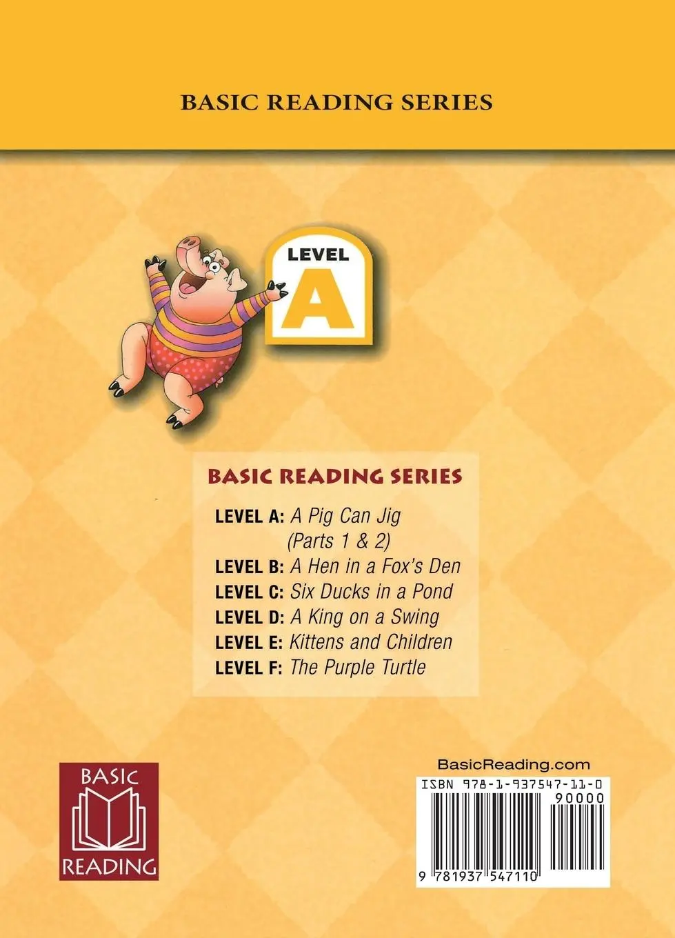 Rückseite: 9781937547110 | Basic Reading Series, Level A Part 2 Reader, A Pig Can Jig | Buch