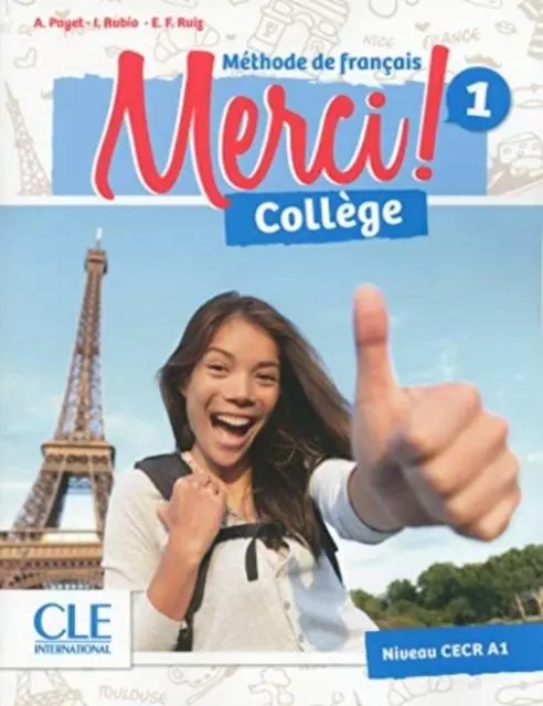 Cover: 9782090357110 | Merci! college 1 - A1 - Livre de l'eleve + Cahier d'activites + DVD