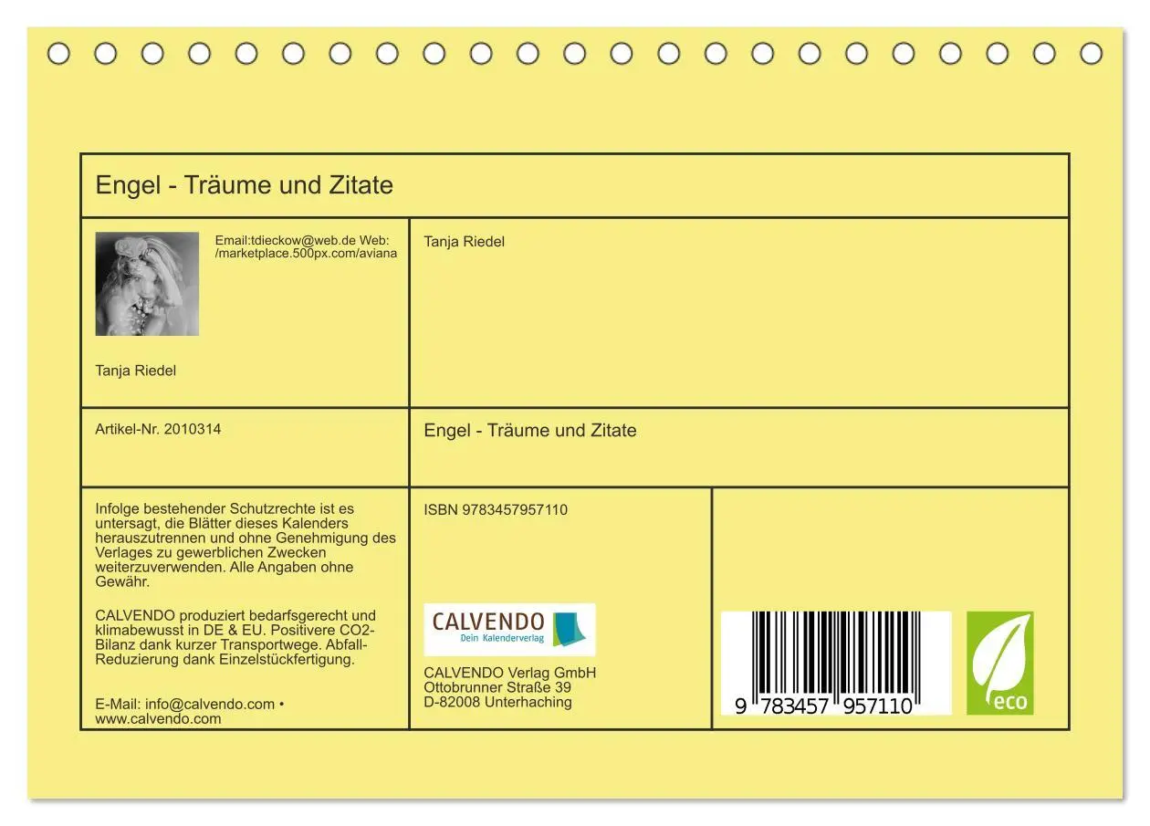 Bild: 9783457957110 | Engel - Träume und Zitate (Tischkalender 2026 DIN A5 quer),...