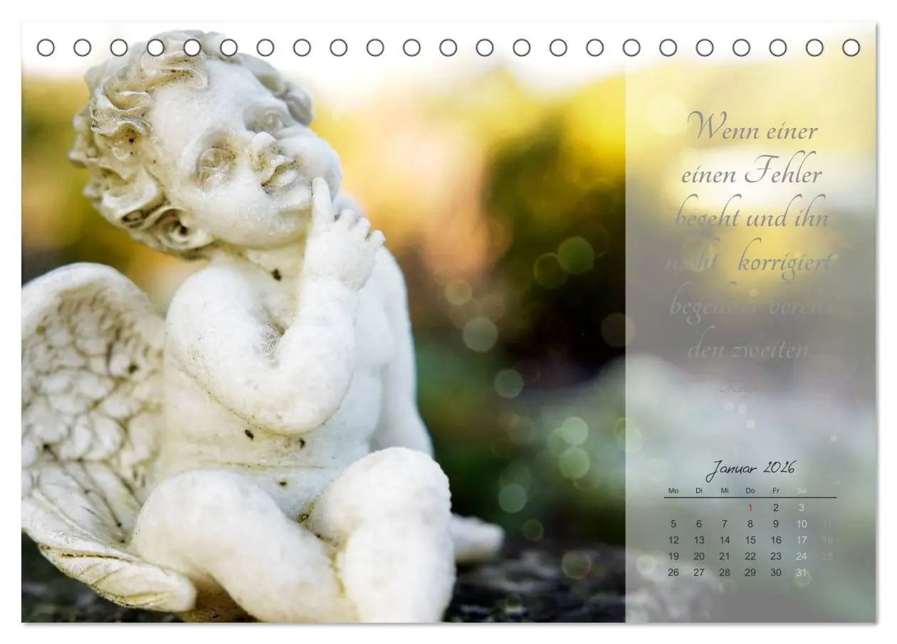 Bild: 9783457957110 | Engel - Träume und Zitate (Tischkalender 2026 DIN A5 quer),...