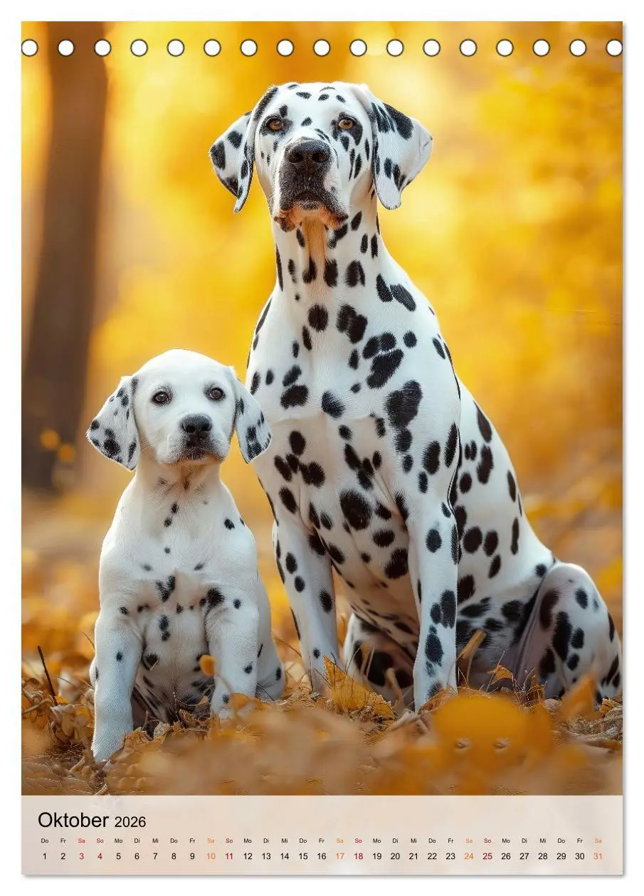 Bild: 9783516287110 | Dalmatiner - freundlich und temperamentvoll (Tischkalender 2026 DIN...