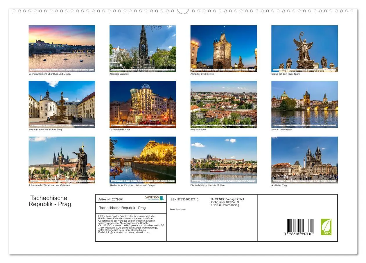 Bild: 9783516597110 | Tschechische Republik - Prag (hochwertiger Premium Wandkalender...