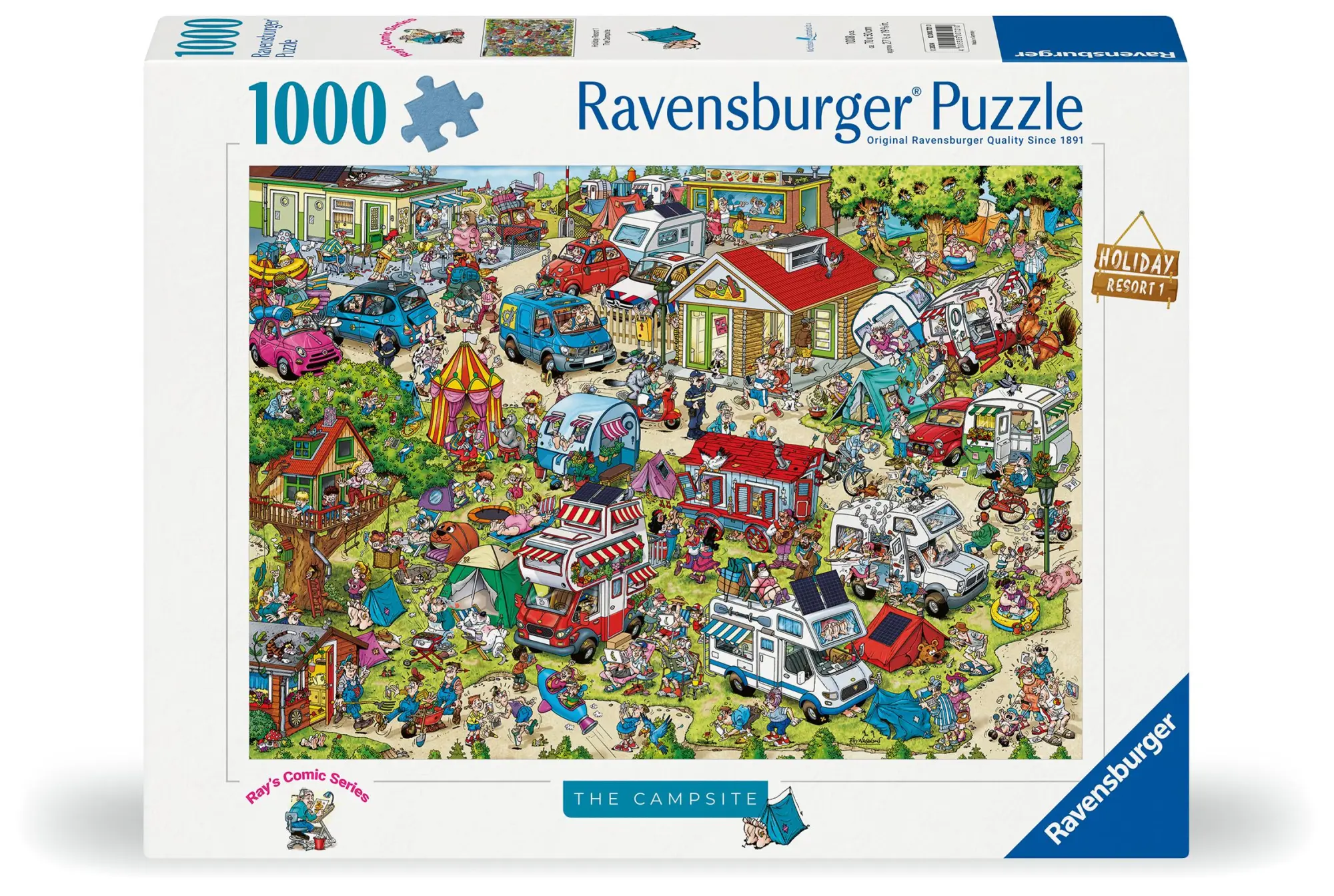 Cover: 4005555007210 | Erwachsenenpuzzle 1000 Teile - Ray Nicholson - Der Campingplatz | 2024