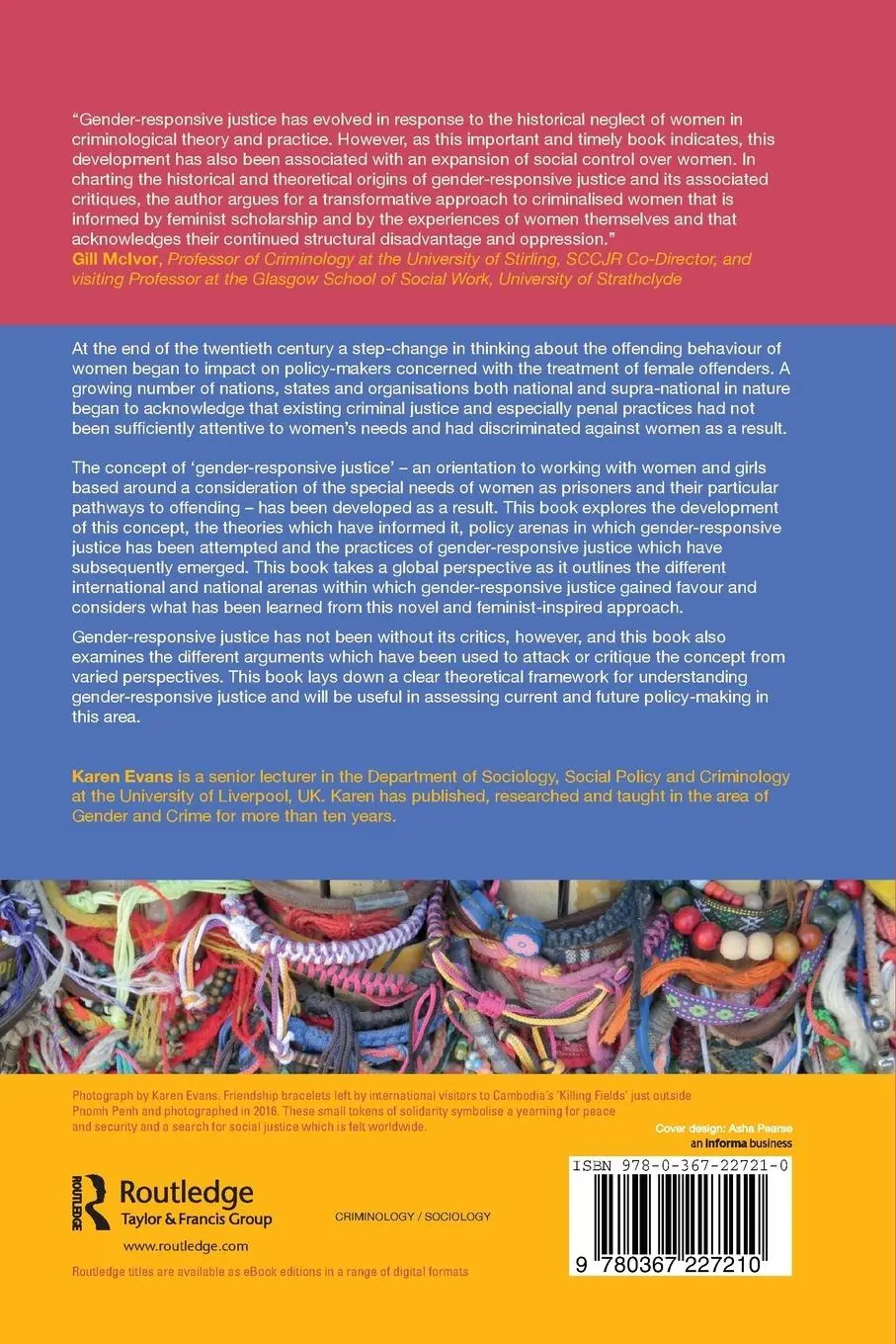 Rückseite: 9780367227210 | Gender Responsive Justice | A Critical Appraisal | Karen Evans | Buch