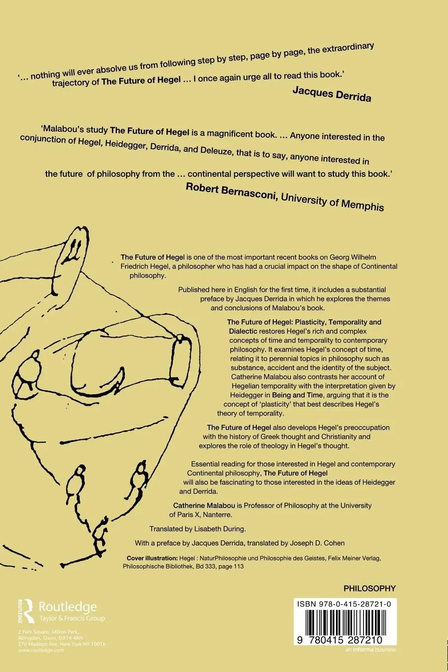 Rückseite: 9780415287210 | The Future of Hegel | Plasticity, Temporality and Dialectic | Malabou