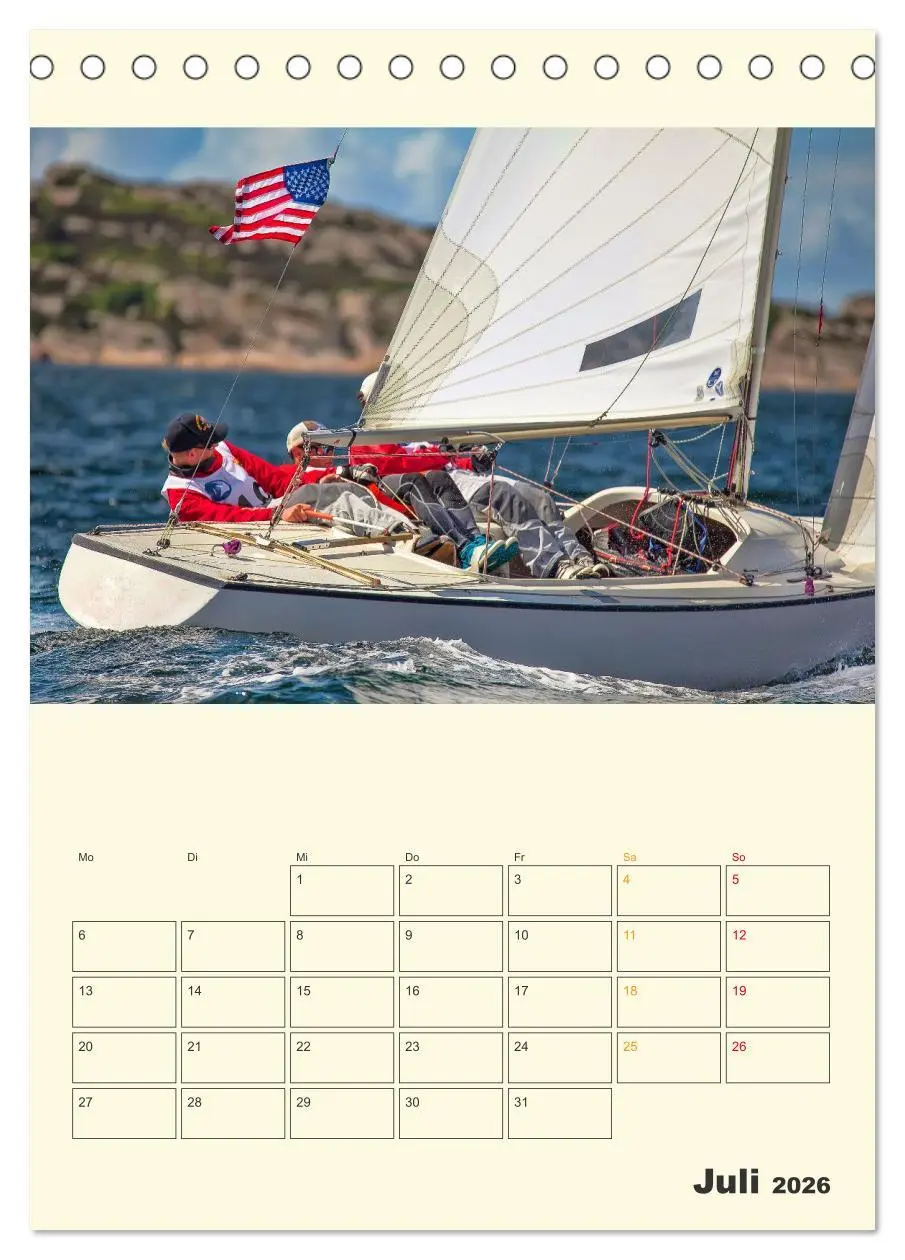 Bild: 9783516347210 | Segeln bis zum Horizont (Tischkalender 2026 DIN A5 hoch), CALVENDO...