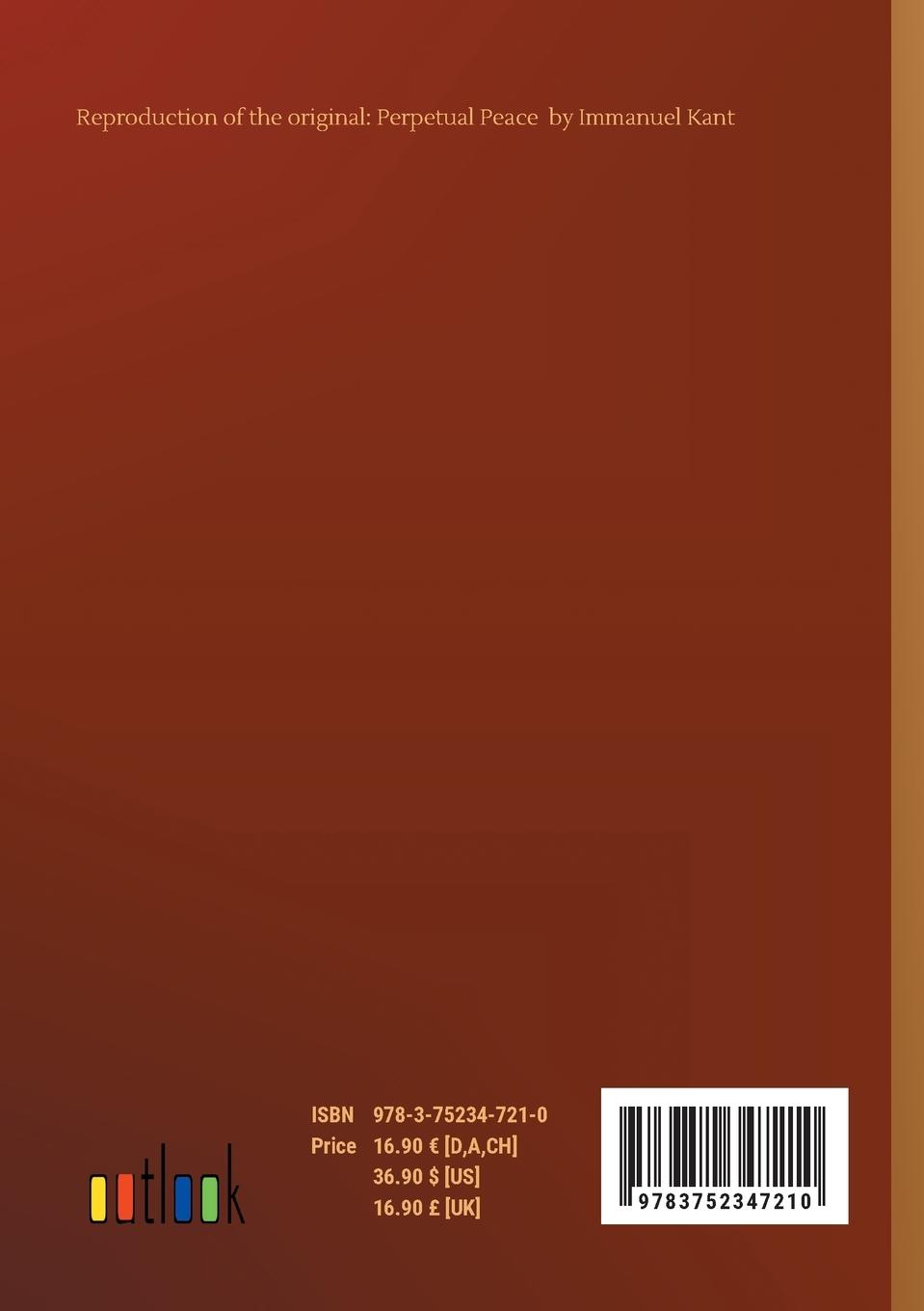 Rückseite: 9783752347210 | Perpetual Peace | Immanuel Kant | Taschenbuch | 80 S. | Englisch