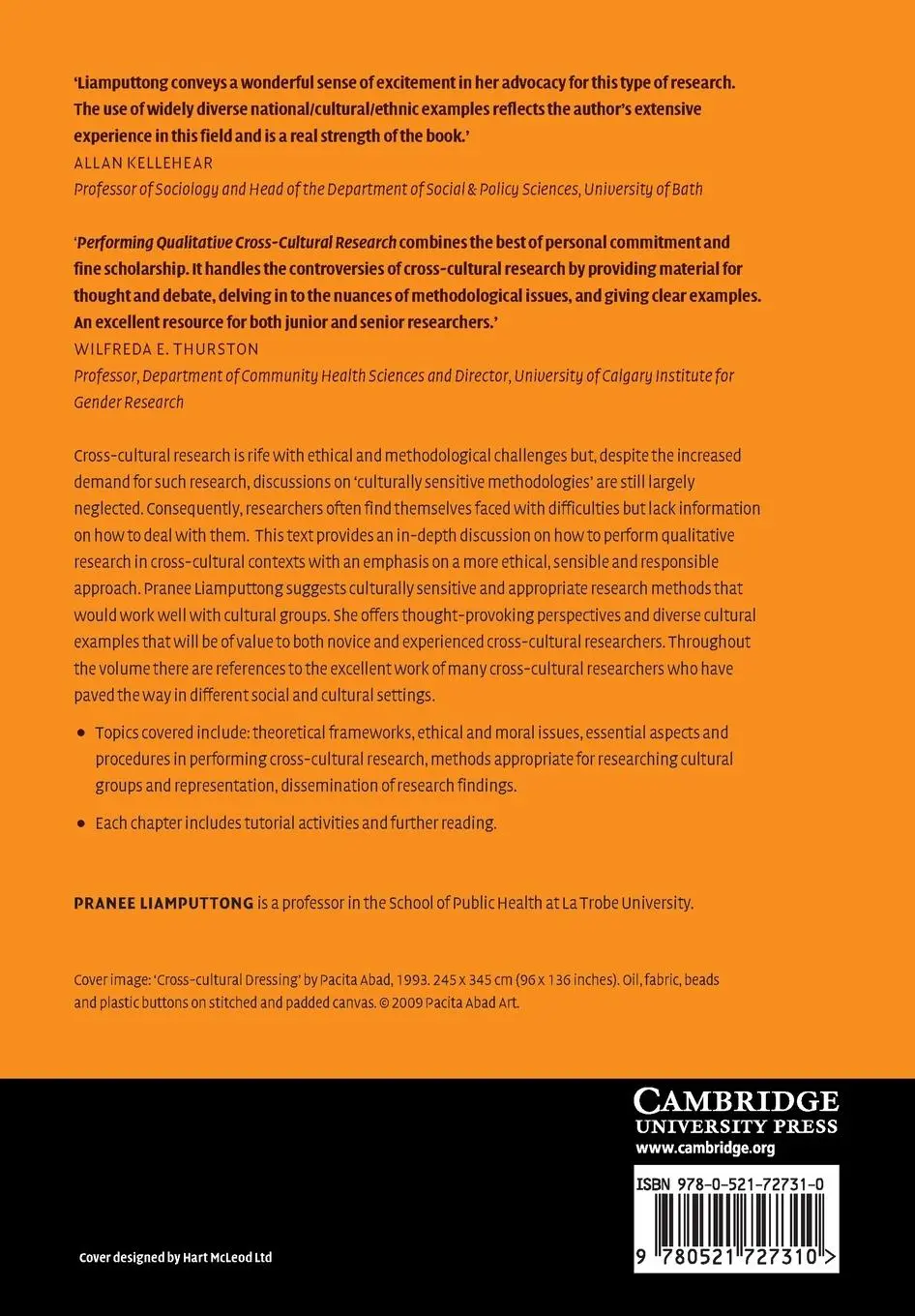 Rückseite: 9780521727310 | Performing Qualitative Cross-Cultural Research | Pranee Liamputtong