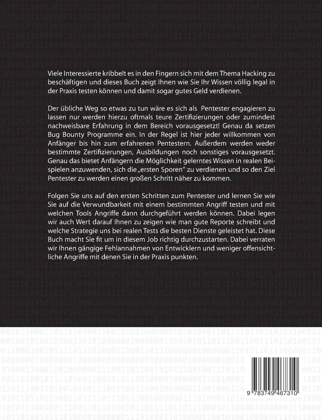 Rückseite: 9783749467310 | Bug Bounty Hunting mit Kali-Linux oder Parrot Security OS | Buch