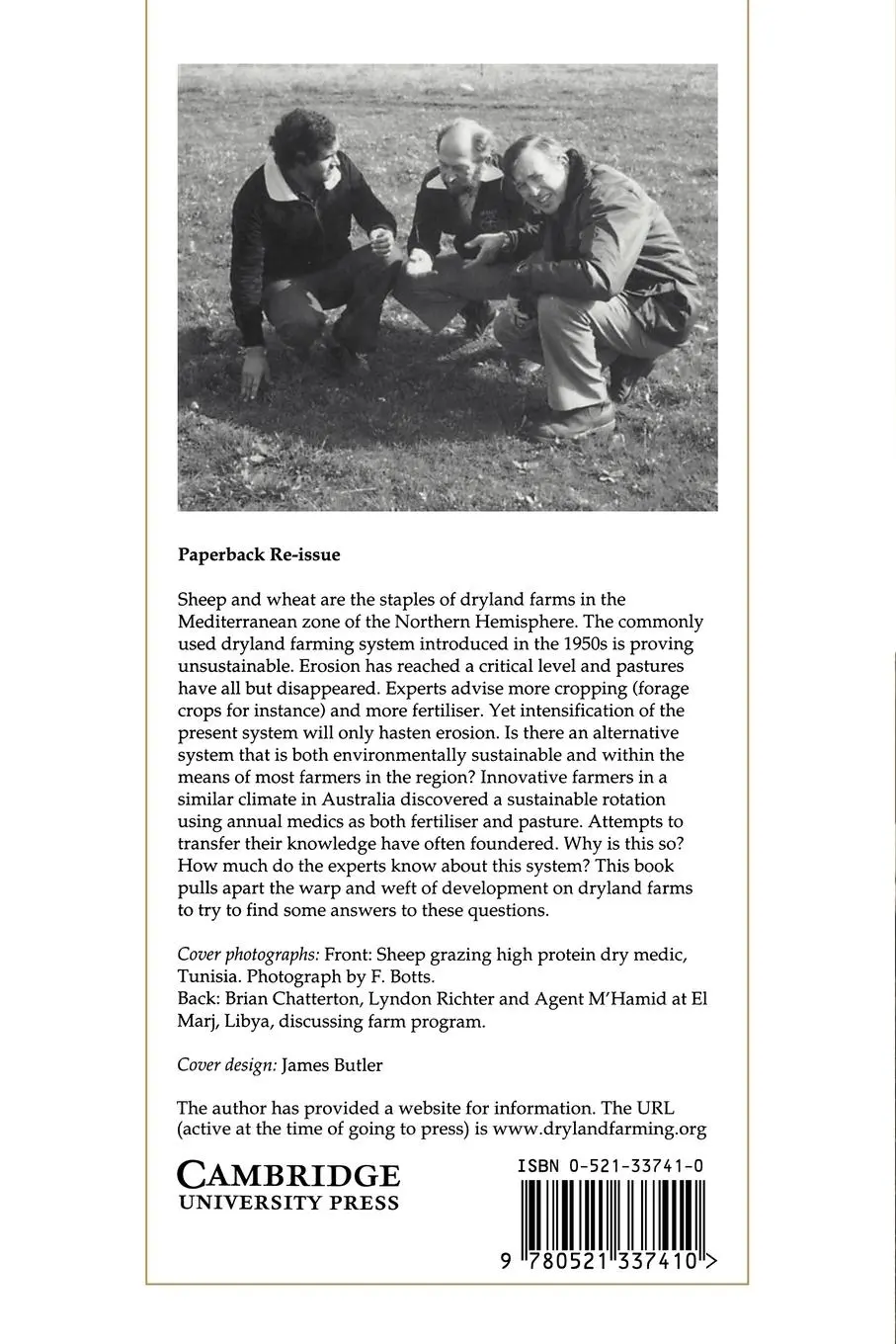 Rückseite: 9780521337410 | Sustainable Dryland Farming | L. Chatterton (u. a.) | Taschenbuch
