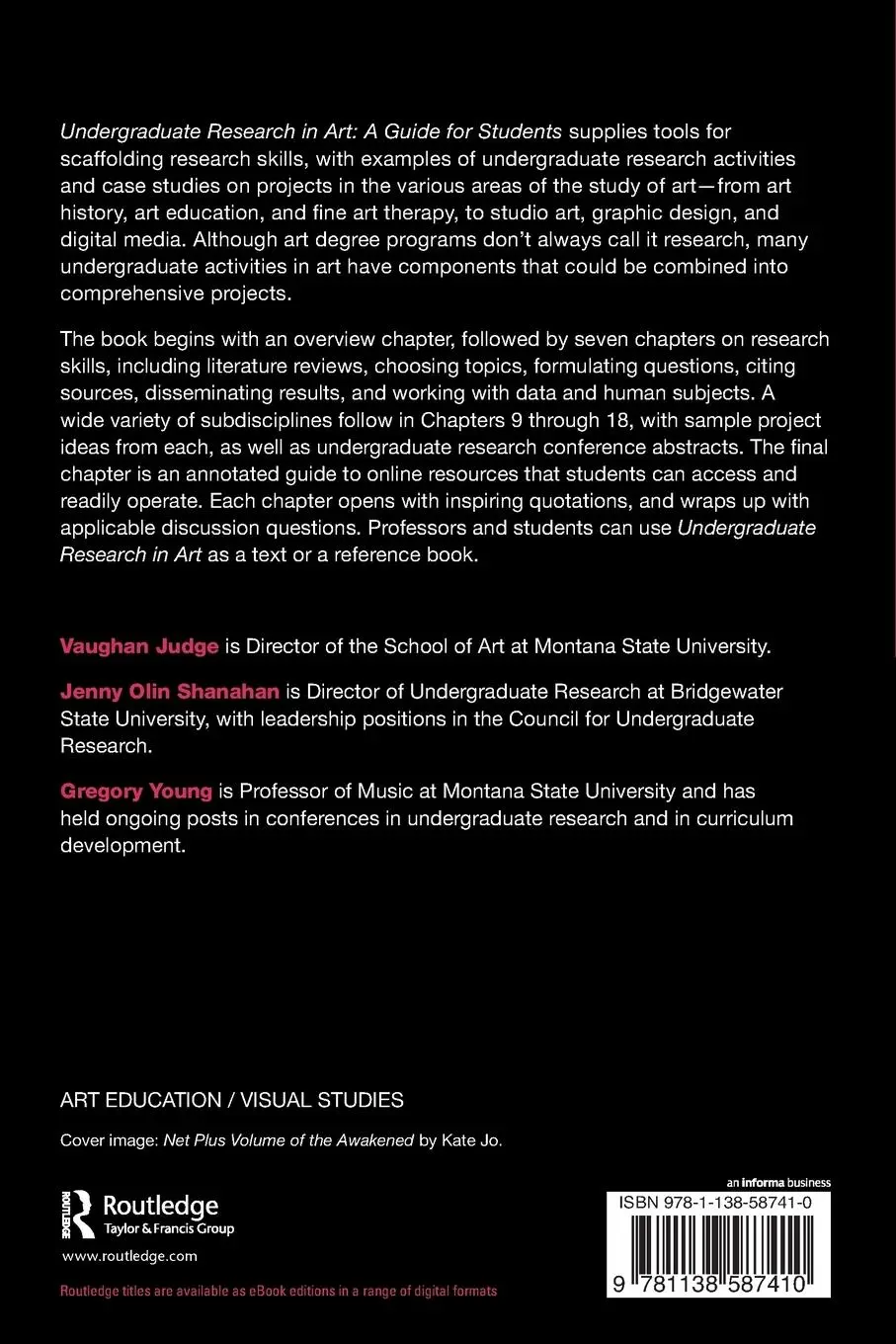 Rückseite: 9781138587410 | Undergraduate Research in Art | A Guide for Students | Judge (u. a.)
