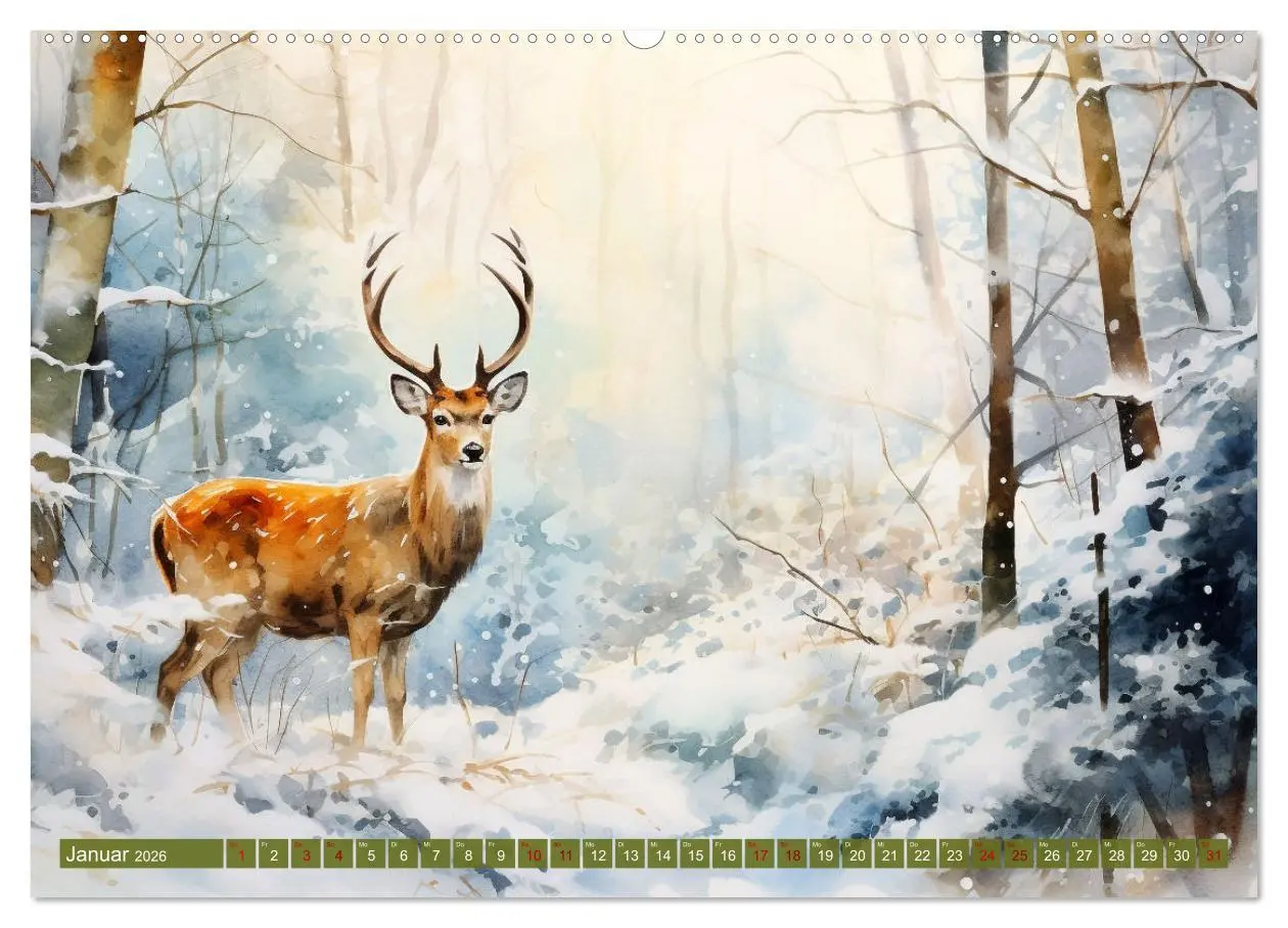 Bild: 9783457477410 | Zwölf Monate im Wald (Wandkalender 2026 DIN A2 quer), CALVENDO...