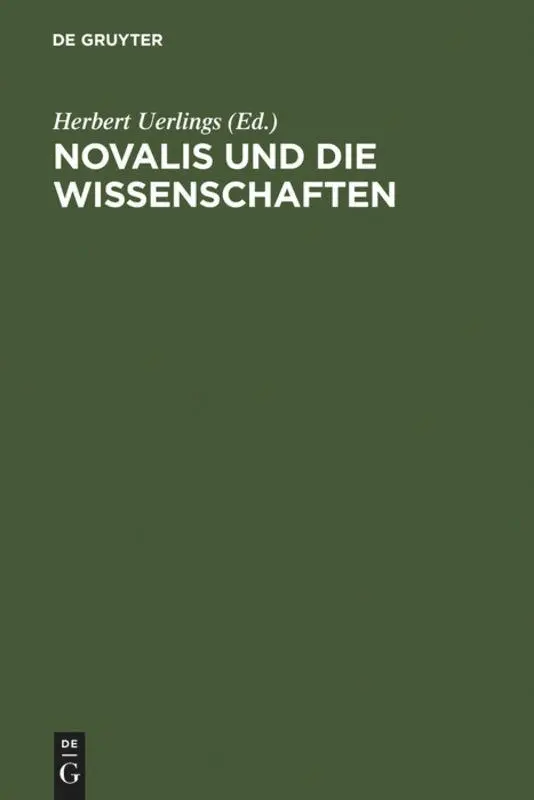Cover: 9783484107410 | Novalis und die Wissenschaften | Herbert Uerlings | Buch | Gebunden