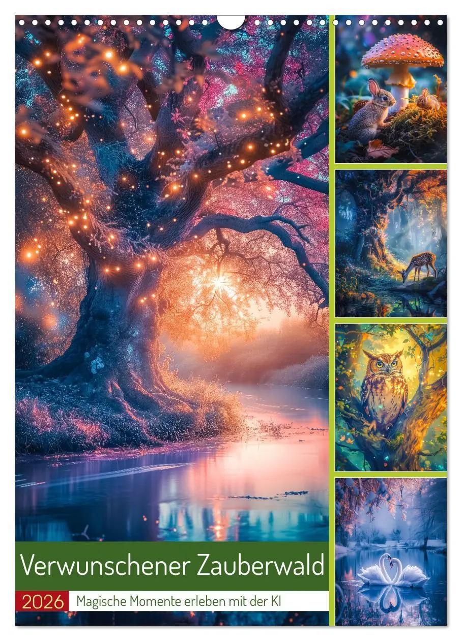 Cover: 9783516257410 | Verwunschener Zauberwald (Wandkalender 2026 DIN A3 hoch), CALVENDO...